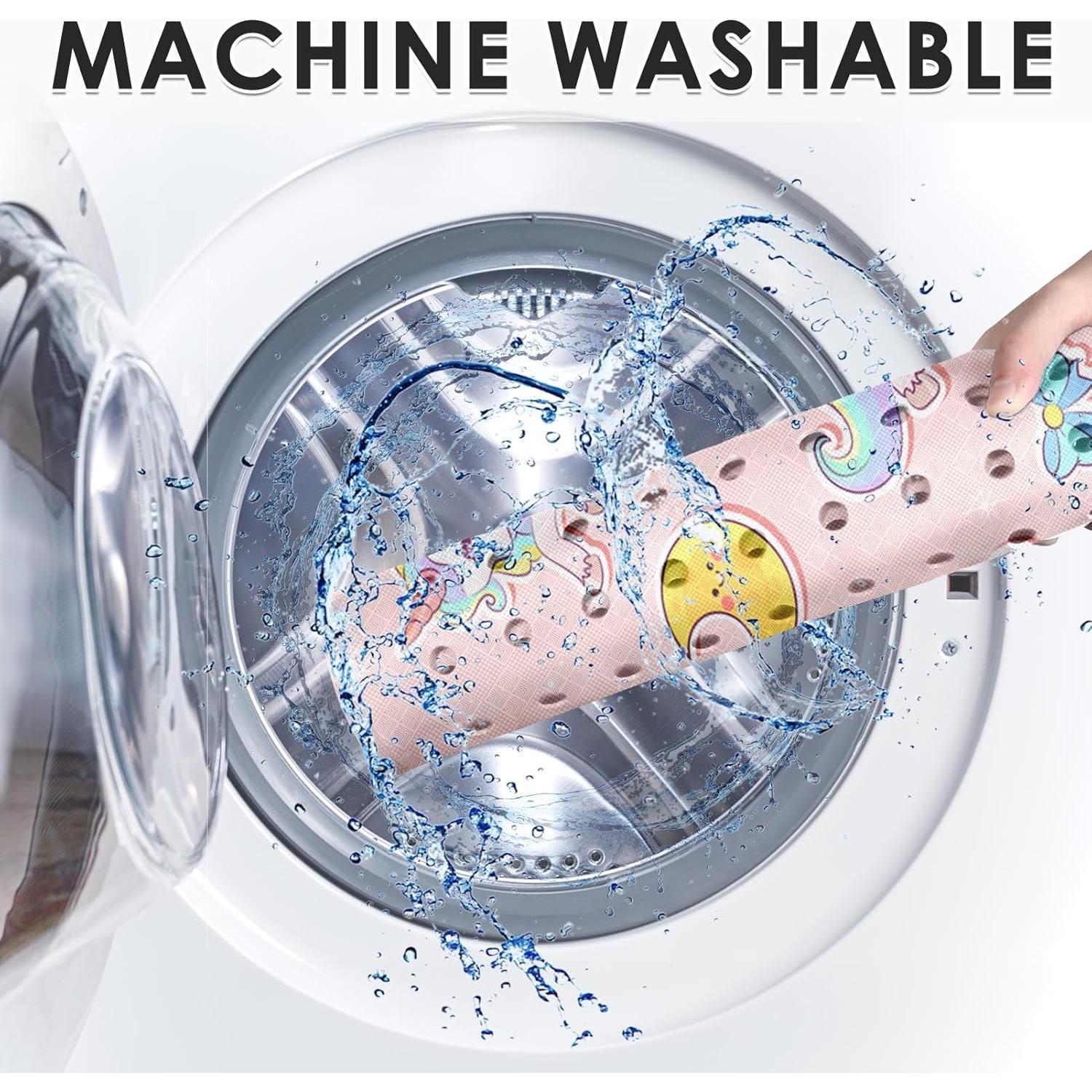 Alfombra de Baño Antideslizante Culudea Rosa Unicornio 101.6x40.6 cm