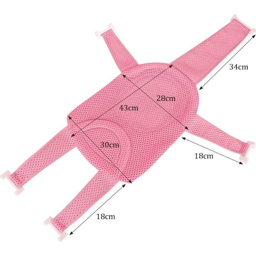Alfombrilla de Baño para Bebé Rosa - Soporte Ajustable Antideslizante