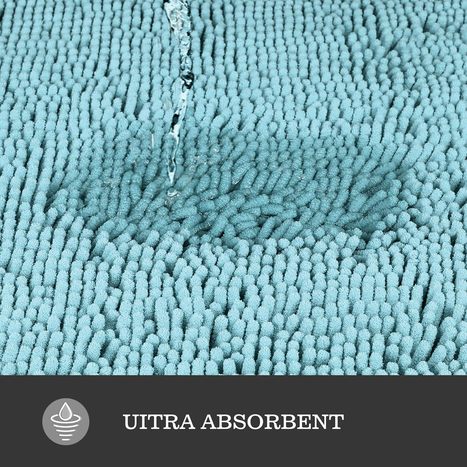 Alfombra de baño Yeaban 30x46 cm Azul Bebé Antideslizante