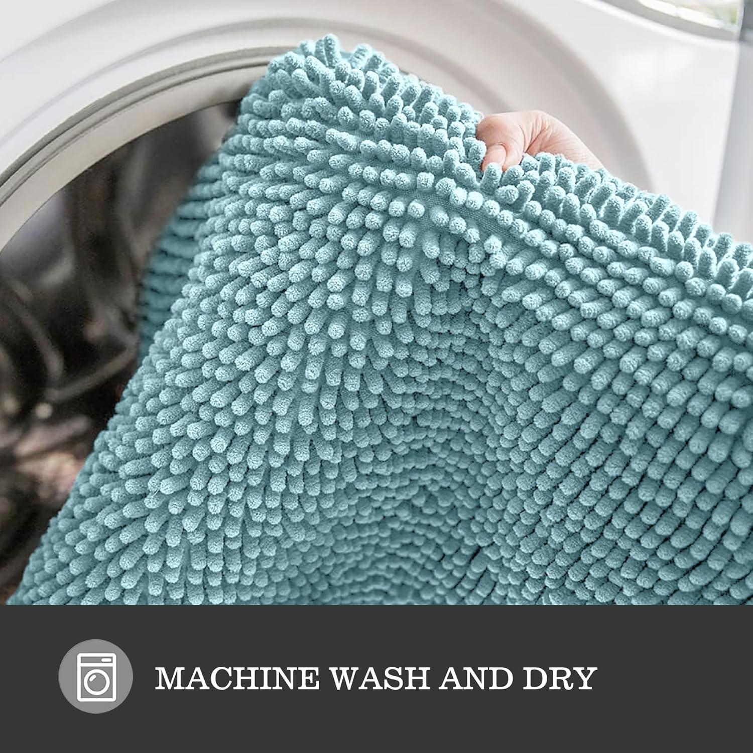 Alfombra de baño Yeaban 30x46 cm Azul Bebé Antideslizante