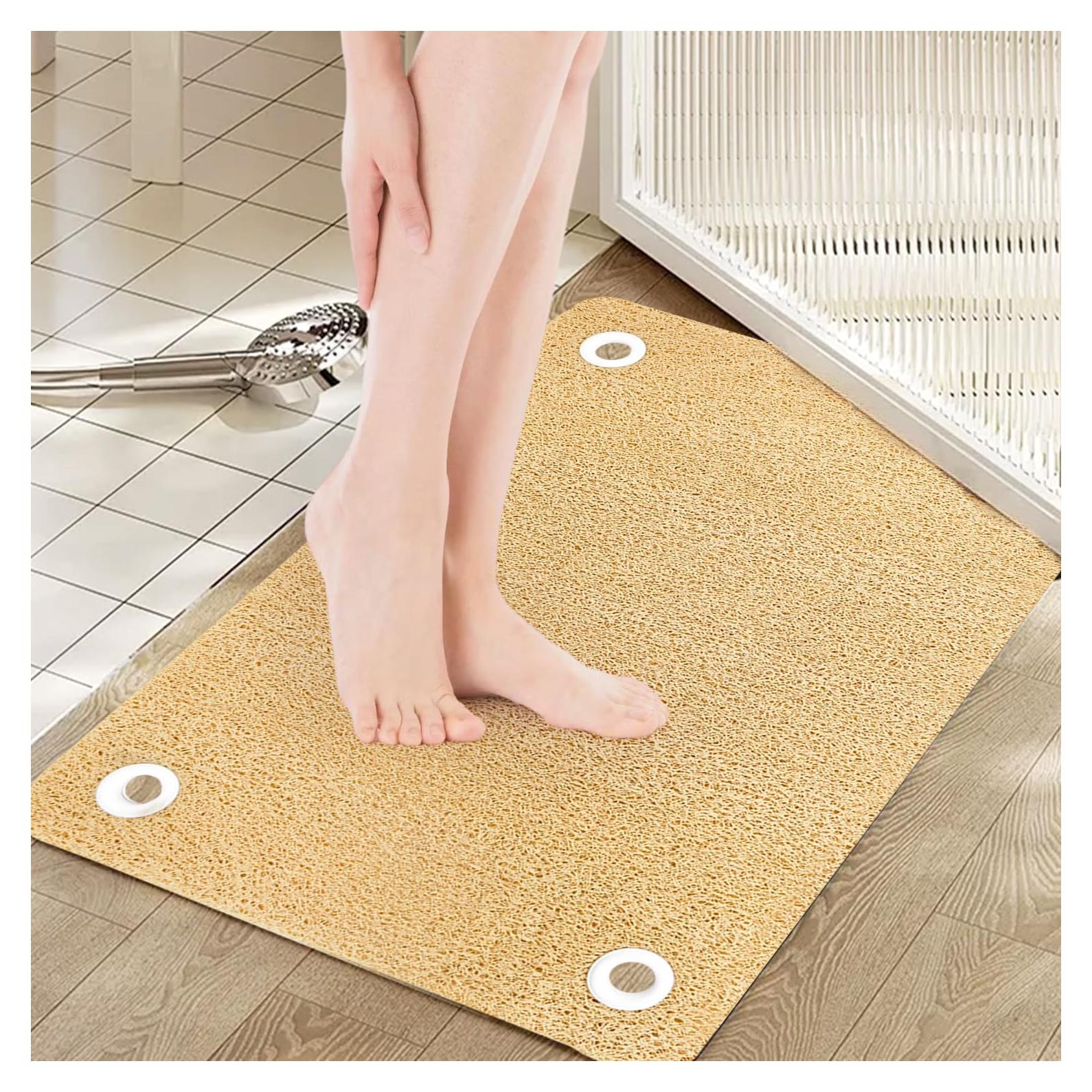 Alfombra de Baño Antideslizante YOUWEIQU Beige 41x61 cm