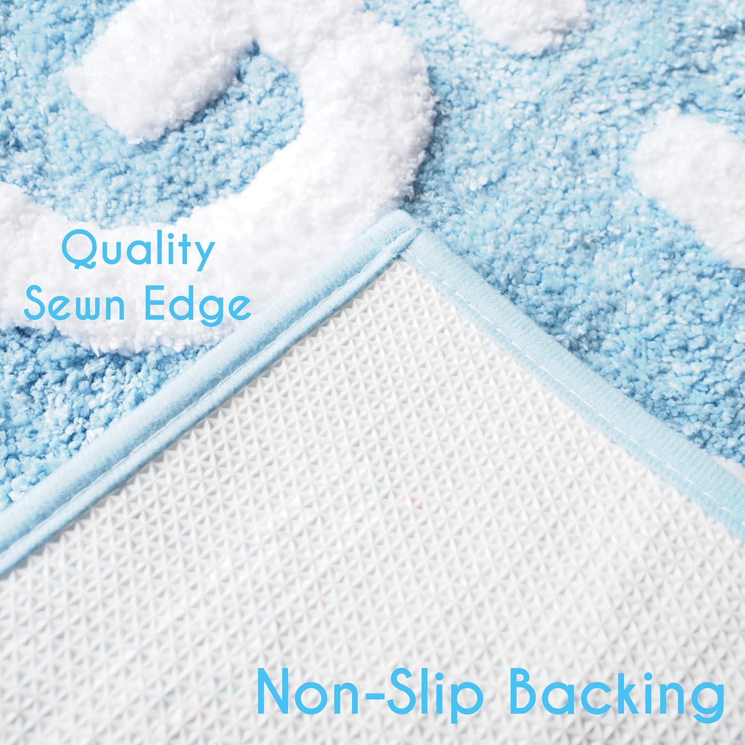 Alfombra de Baño Evovee Get Naked Azul Bebé Antideslizante 51x76cm