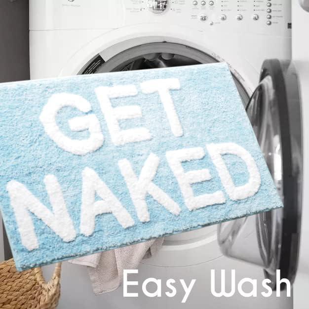 Alfombra de Baño Evovee Get Naked Azul Bebé Antideslizante 51x76cm