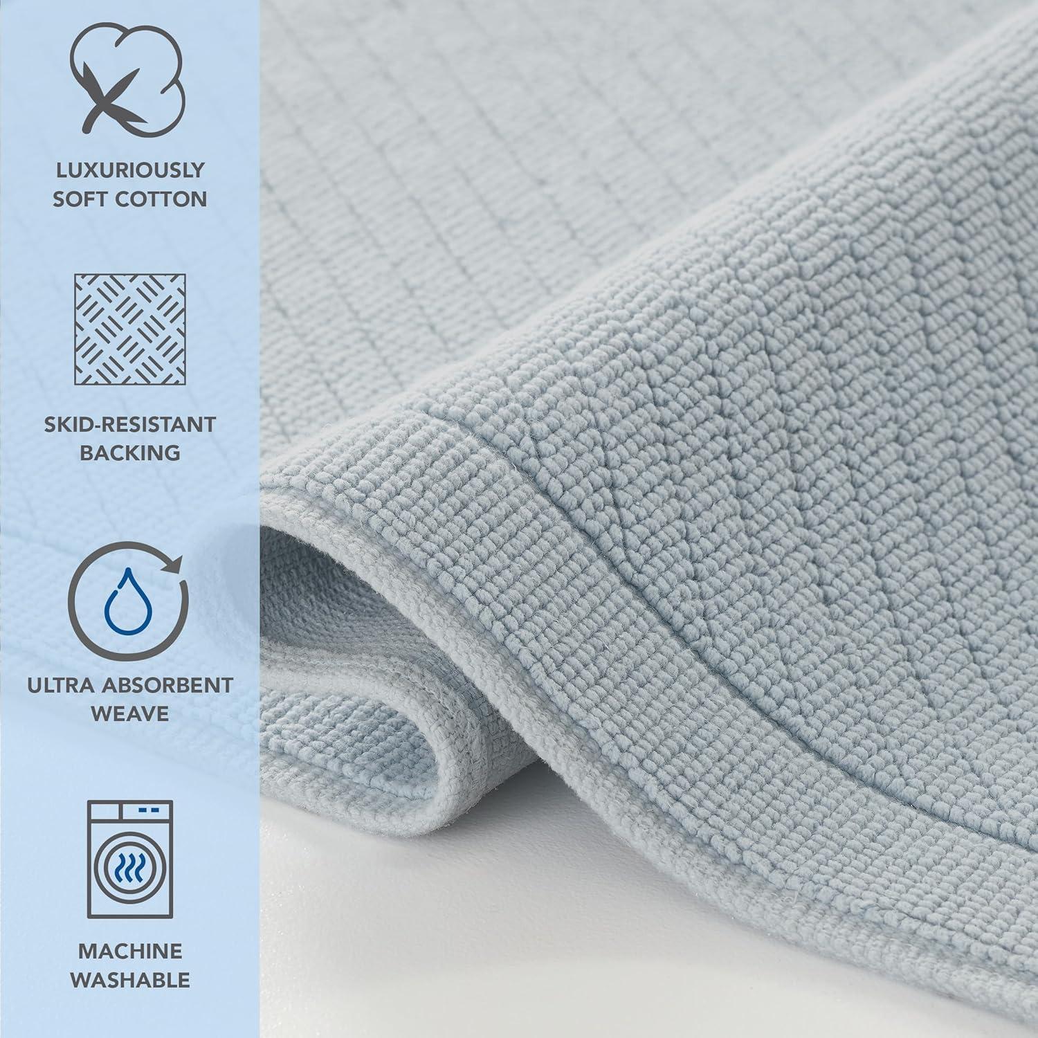 Alfombra de Baño Arkwright 100% Algodón 50.8x81.3 cm Azul