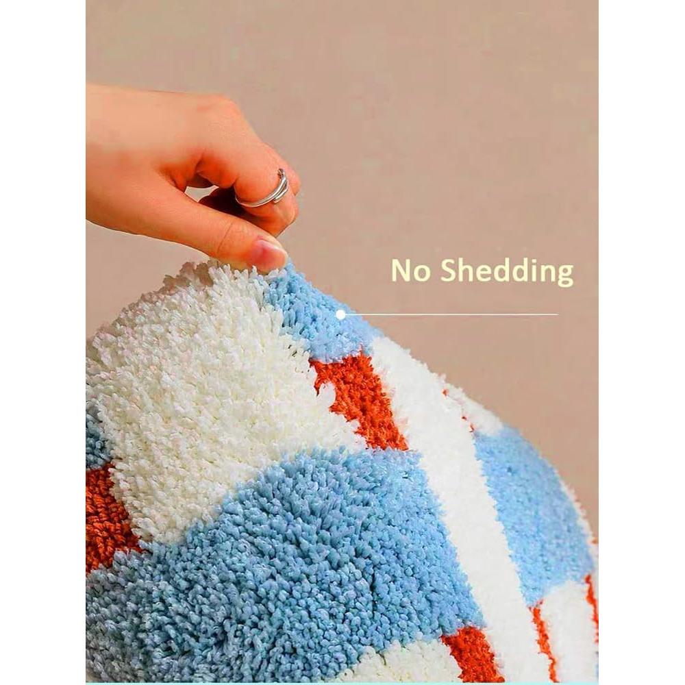 Alfombra de Baño Antideslizante FANSSMILE 50x80 cm Azul Bebé