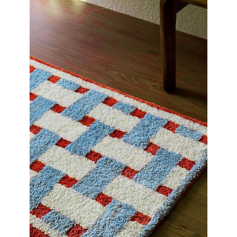 Alfombra de Baño Antideslizante FANSSMILE 50x80 cm Azul Bebé