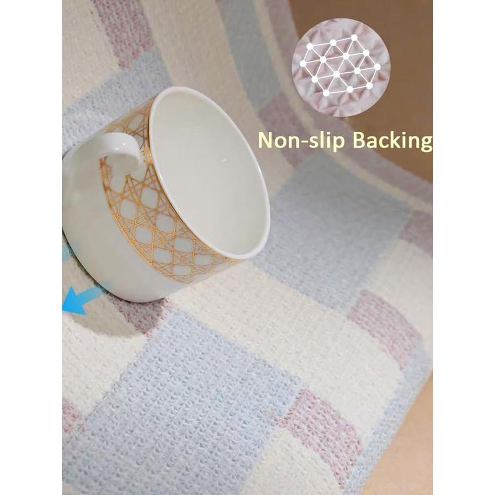 Alfombra de Baño Antideslizante FANSSMILE 50x80 cm Azul Bebé