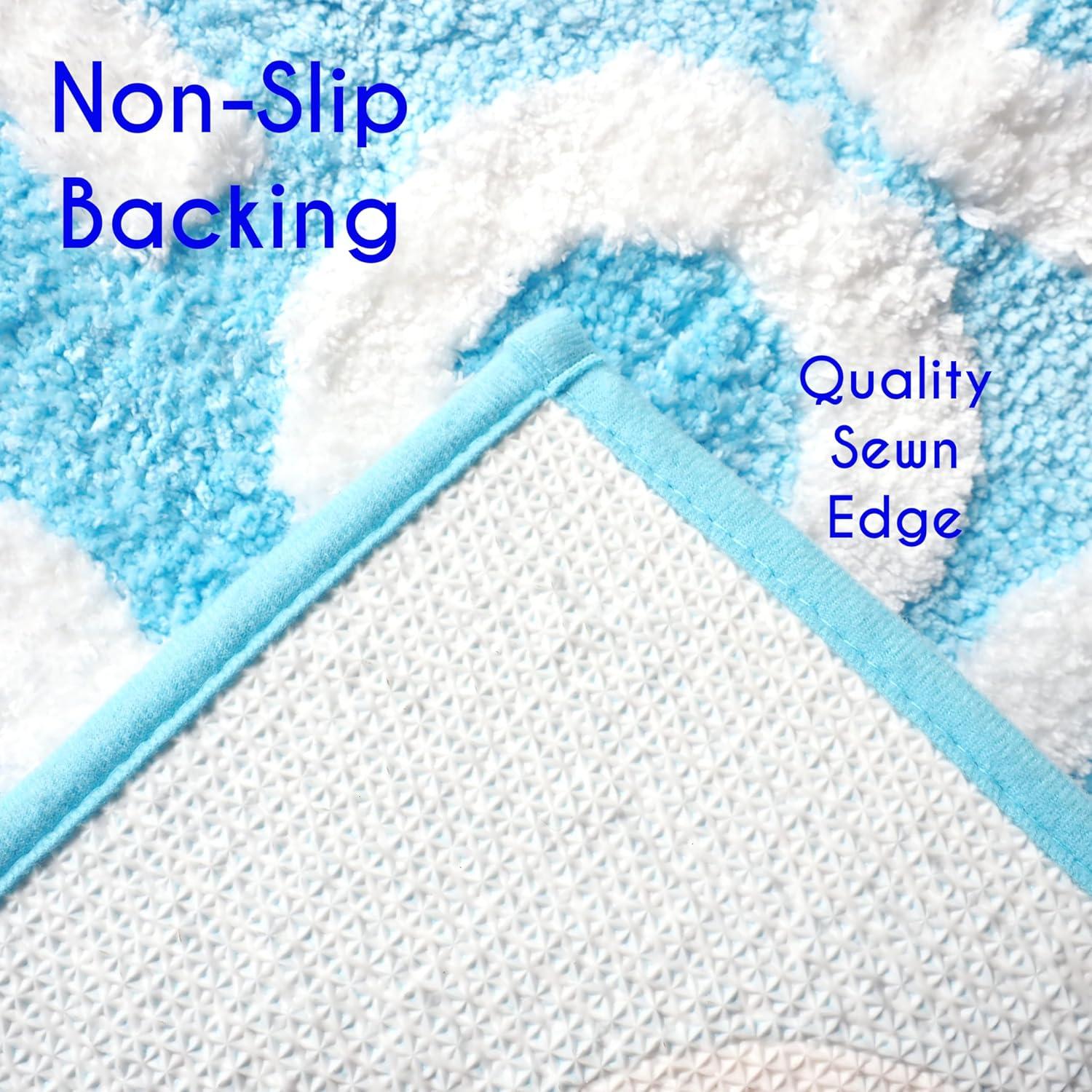 Alfombra de Baño Evovee Te Ves Bien 0.51x0.76m Azul Bebé