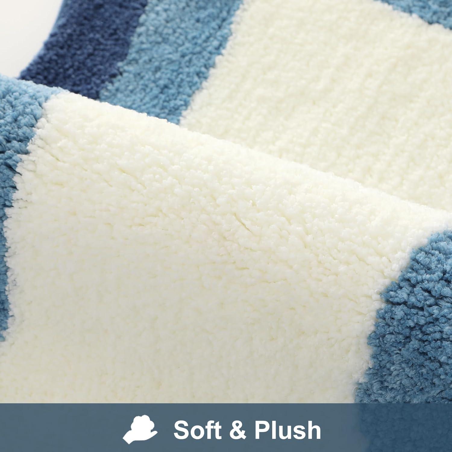 Alfombrilla de Baño HAOCOO Azul Irregular 45.7x63.5 cm Antideslizante