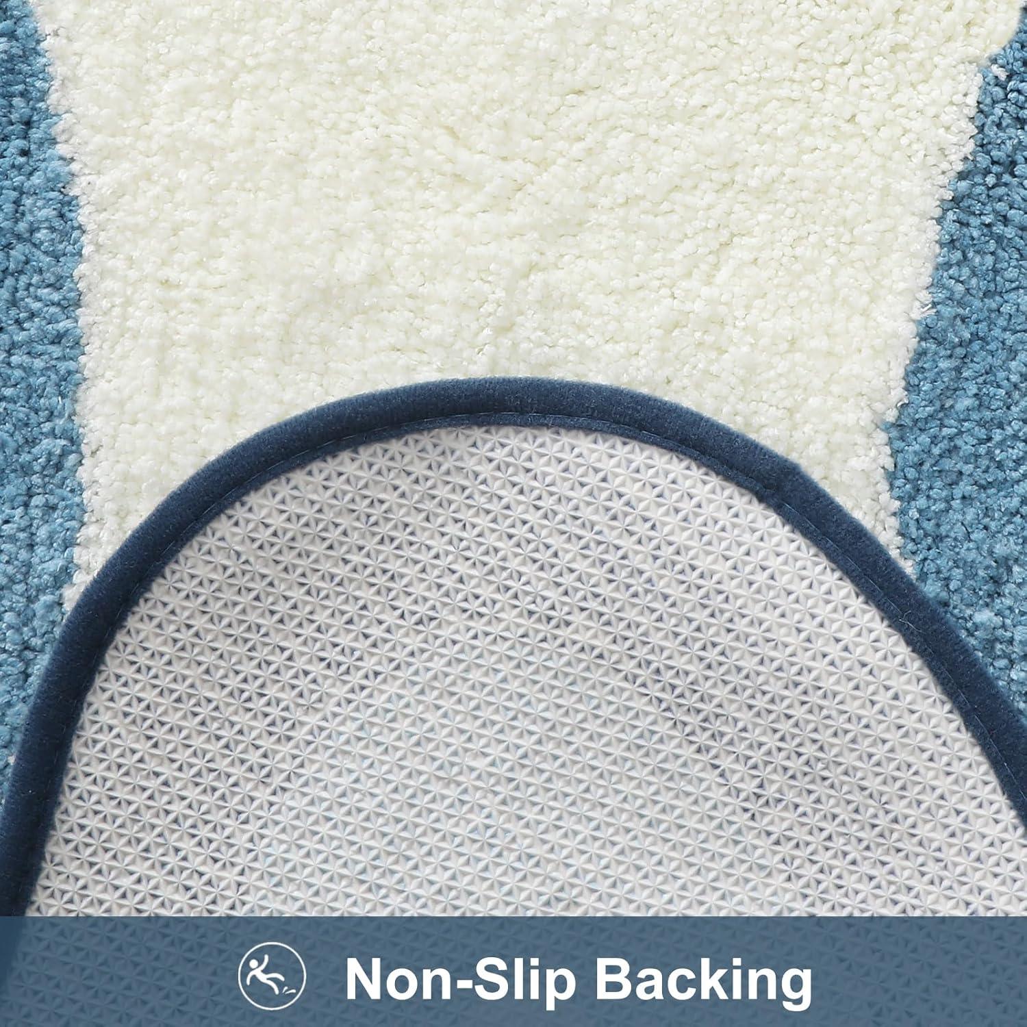 Alfombrilla de Baño HAOCOO Azul Irregular 45.7x63.5 cm Antideslizante