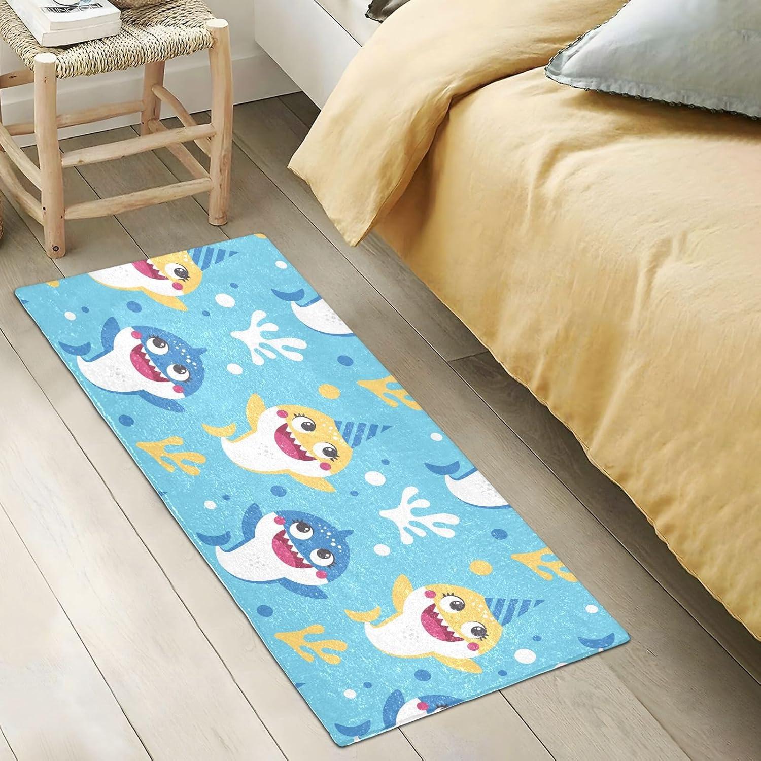 Alfombra de baño BOENLE tiburón 99x51cm antideslizante suave