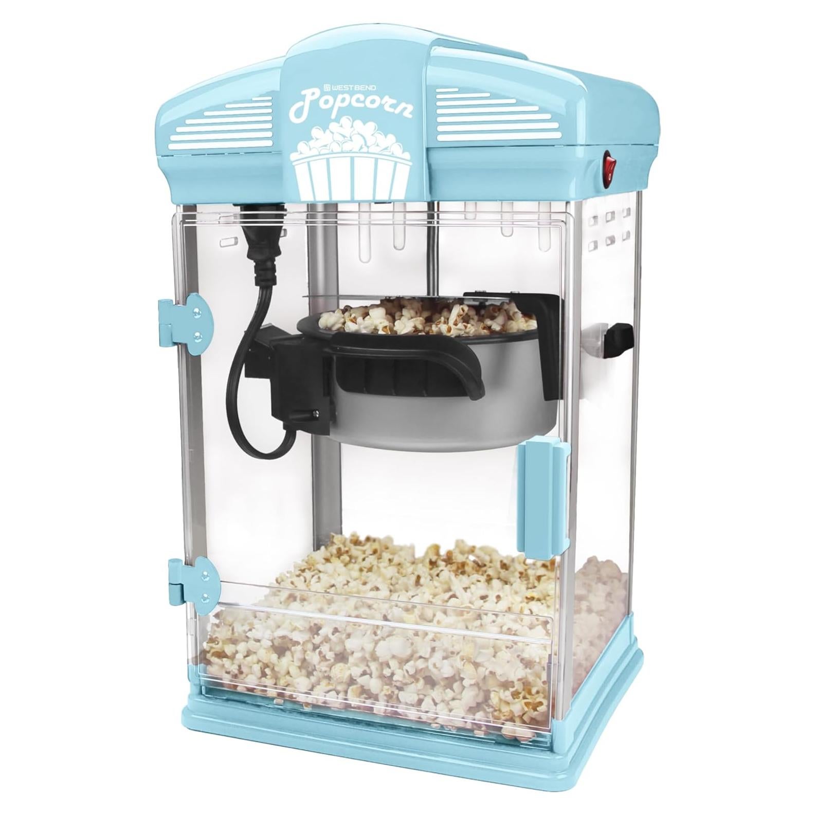 Máquina de Palomitas West Bend 4 Qt Acero Inoxidable Azul