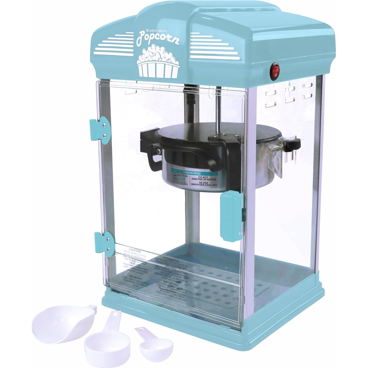 Máquina de Palomitas West Bend 4 Qt Acero Inoxidable Azul