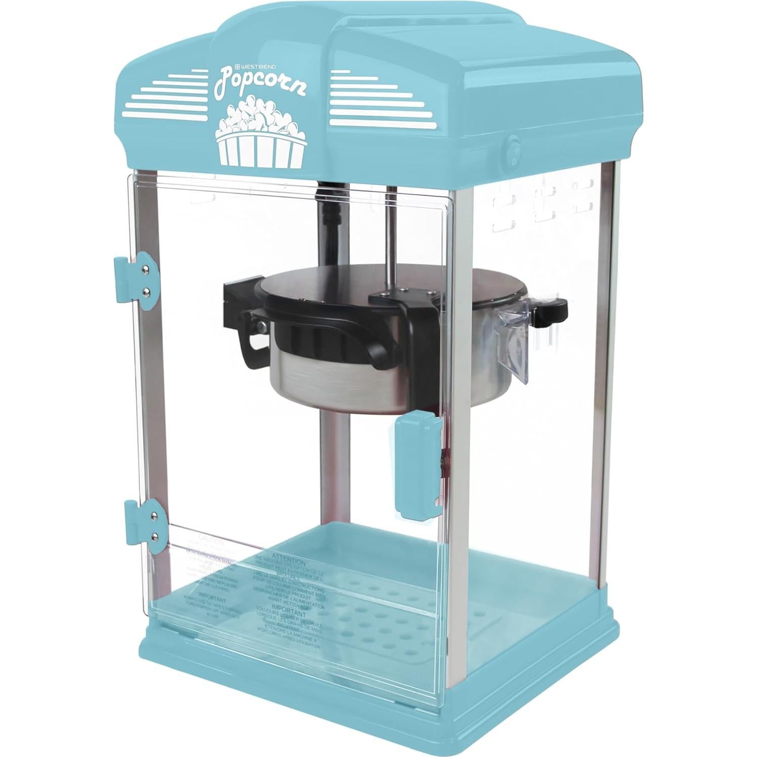 Máquina de Palomitas West Bend 4 Qt Acero Inoxidable Azul