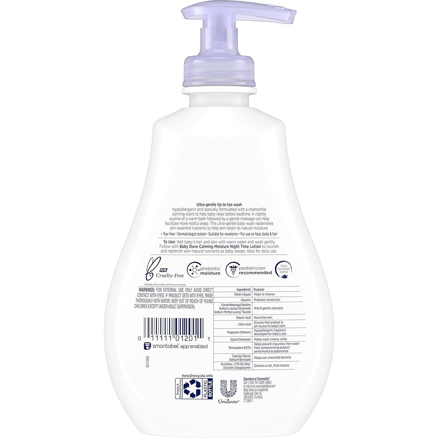 Jabón Hipoalergénico Baby Dove 368.5 ml Hidratación Calmante