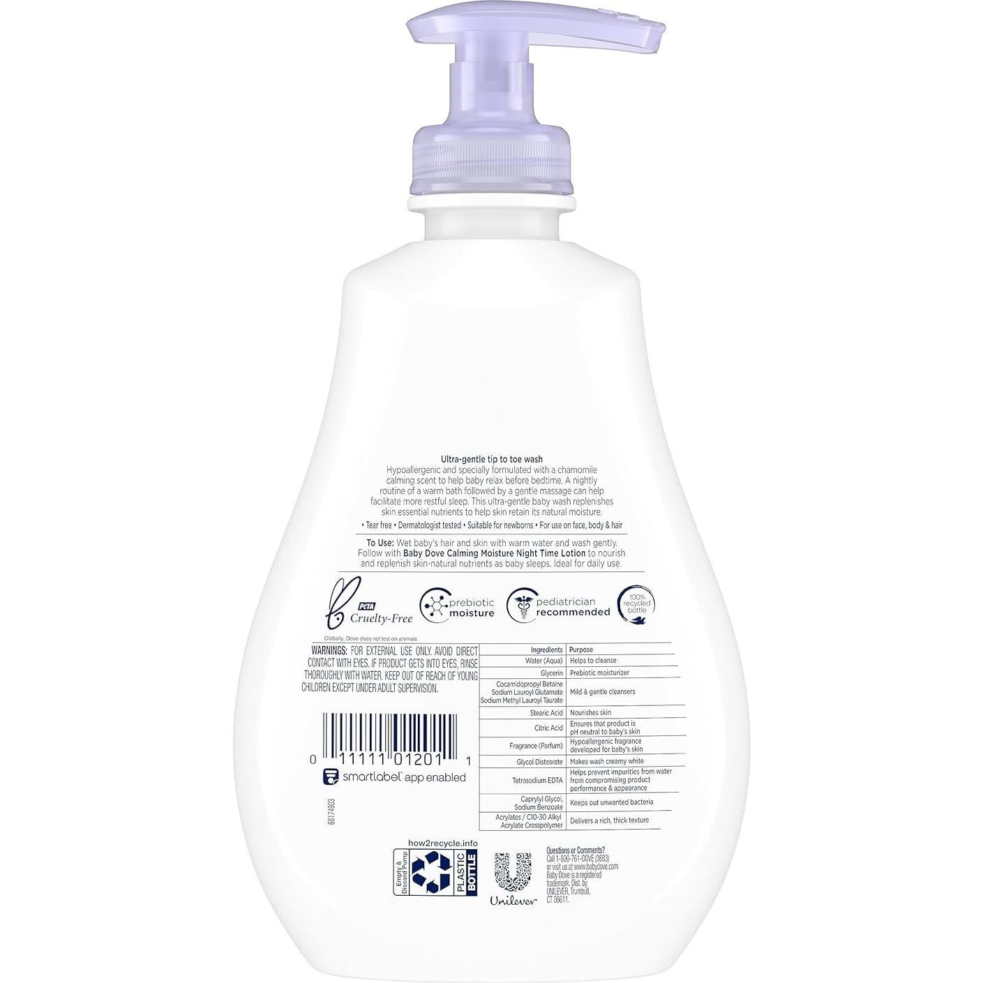 Jabón Hipoalergénico Baby Dove 368.5 ml Hidratación Calmante