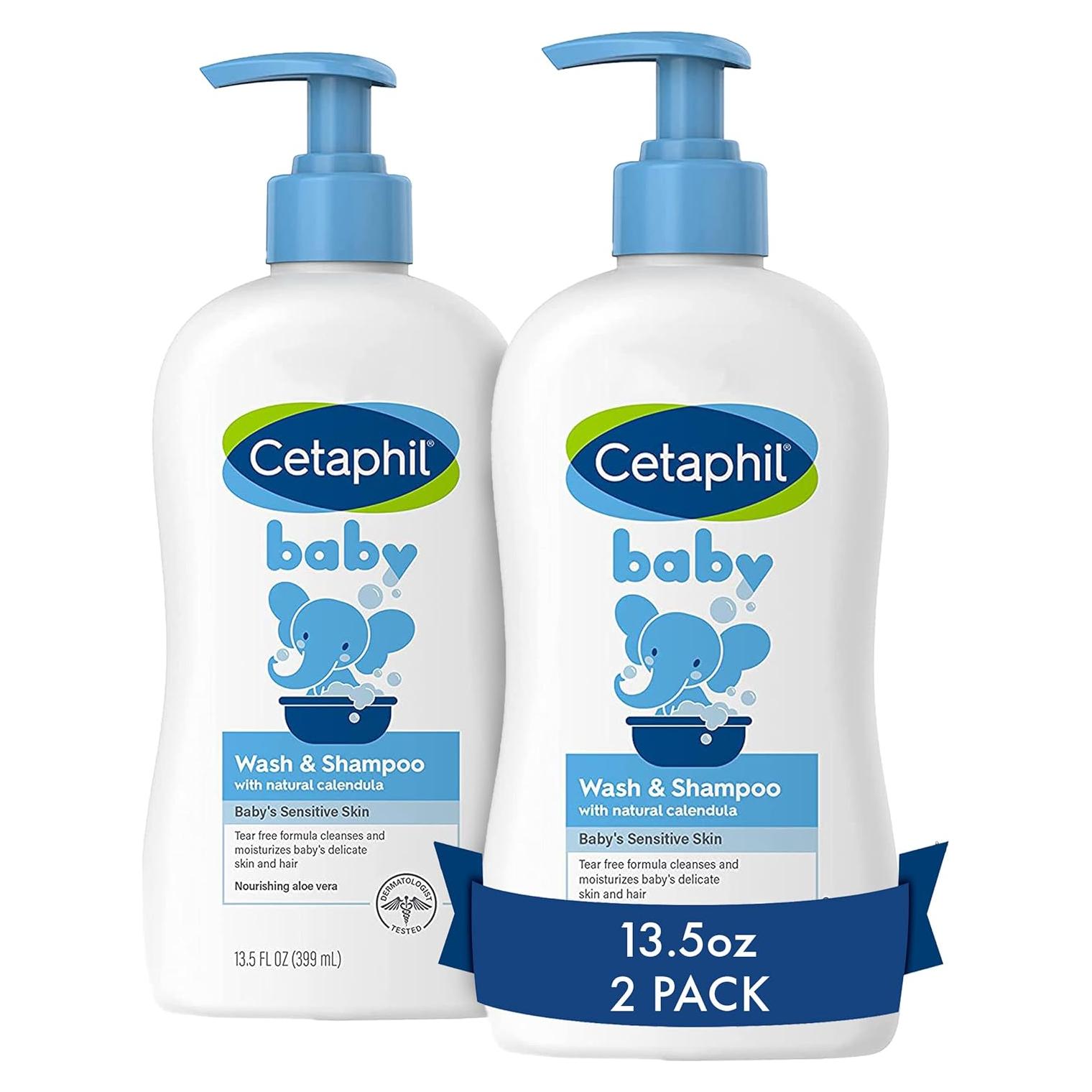 Cetaphil Jabón y Champú para Bebés Hipoalergénico Paquete 2x400ml
