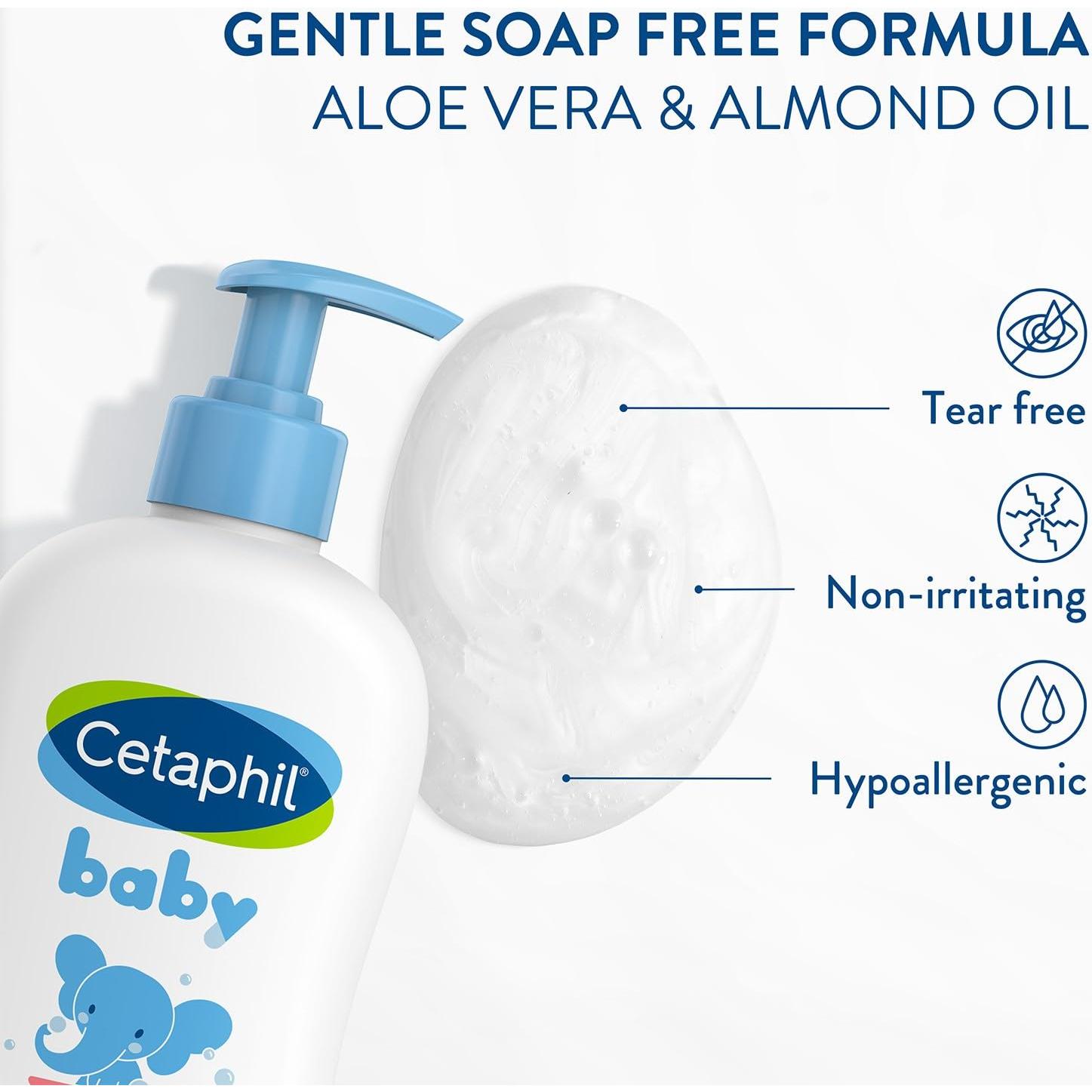 Cetaphil Jabón y Champú para Bebés Hipoalergénico Paquete 2x400ml