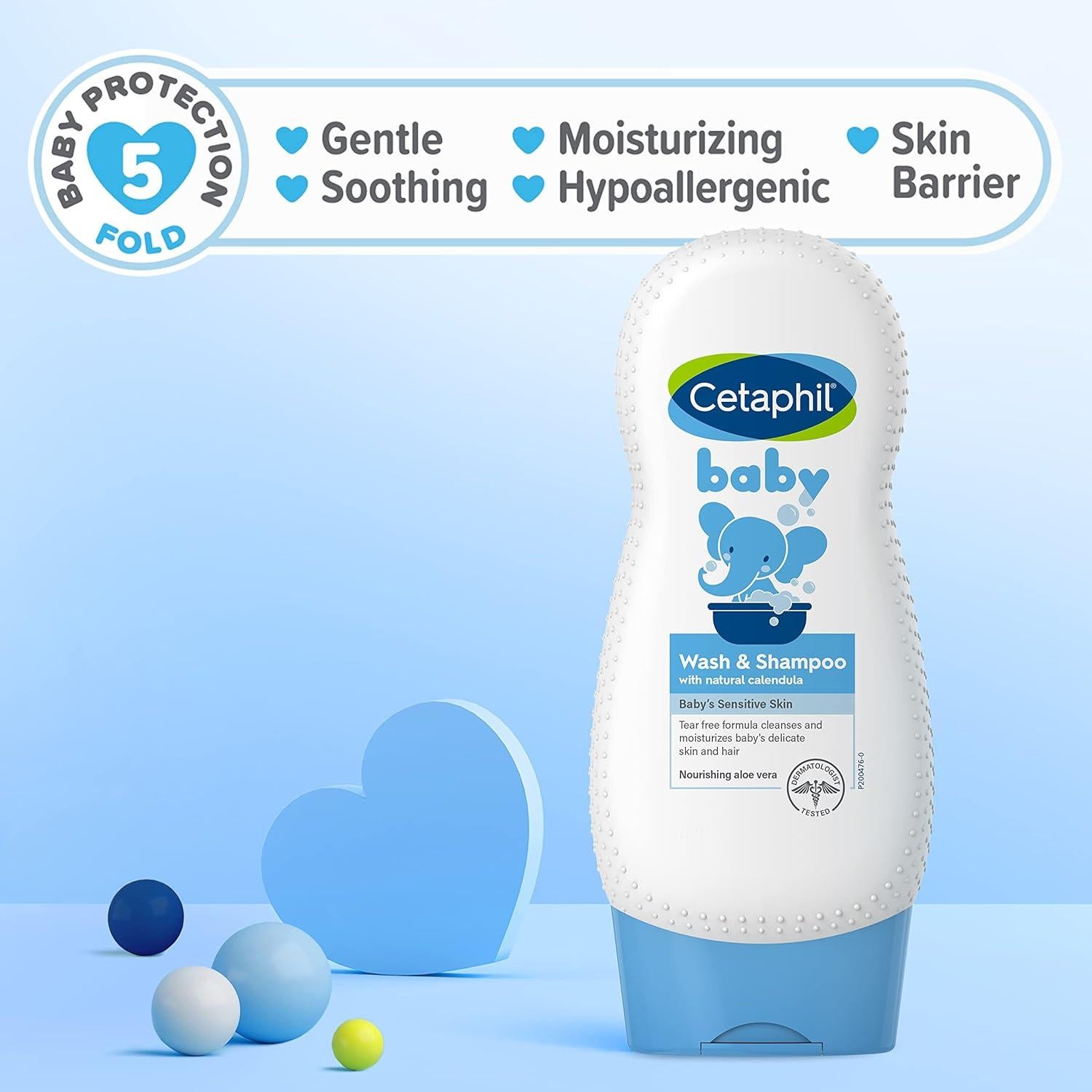 Cetaphil Jabón y Champú para Bebés Hipoalergénico Paquete 2x400ml