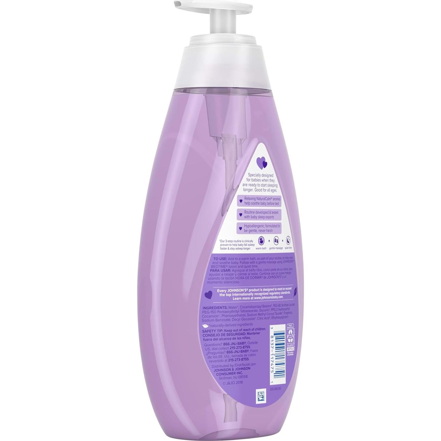 Baño para Bebés Johnson's 800 ml Hipoalergénico Sin Lagrimas