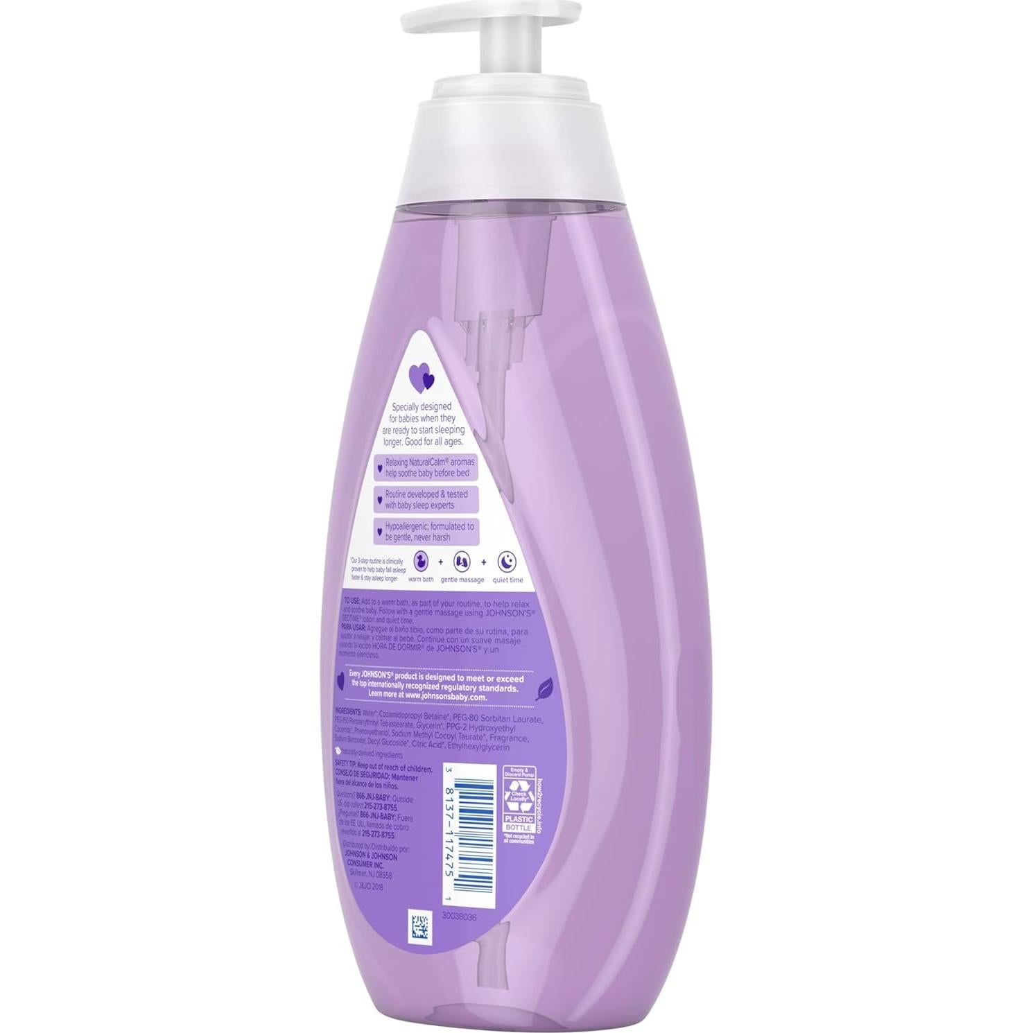 Baño para Bebés Johnson's 800 ml Hipoalergénico Sin Lagrimas