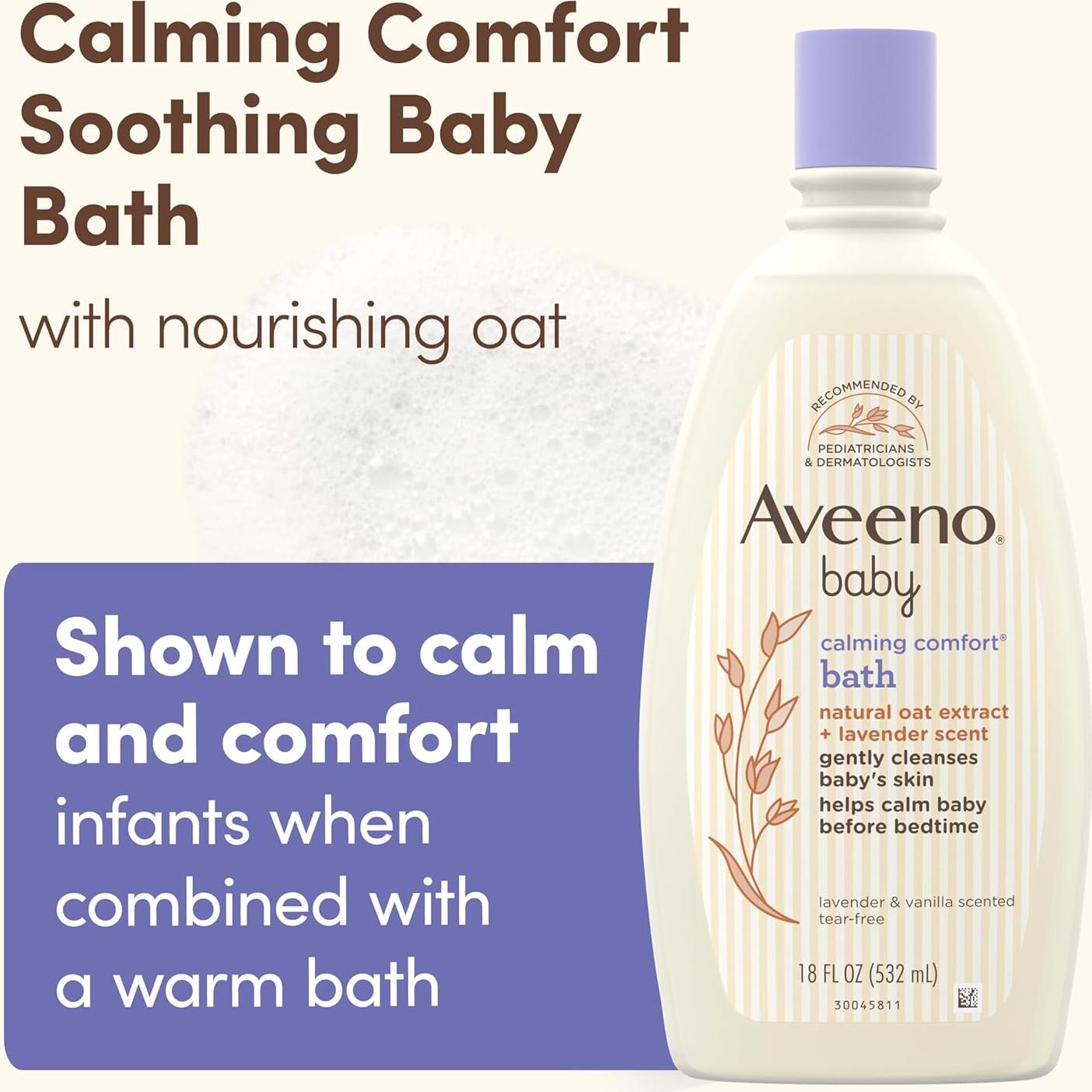 Aveeno Baby Baño Calmante Nocturno 532 ml - Lavanda y Vainilla