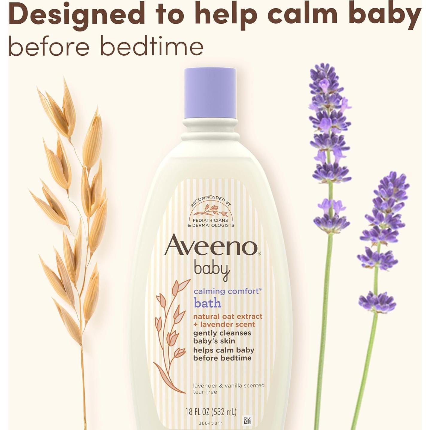 Aveeno Baby Baño Calmante Nocturno 532 ml - Lavanda y Vainilla