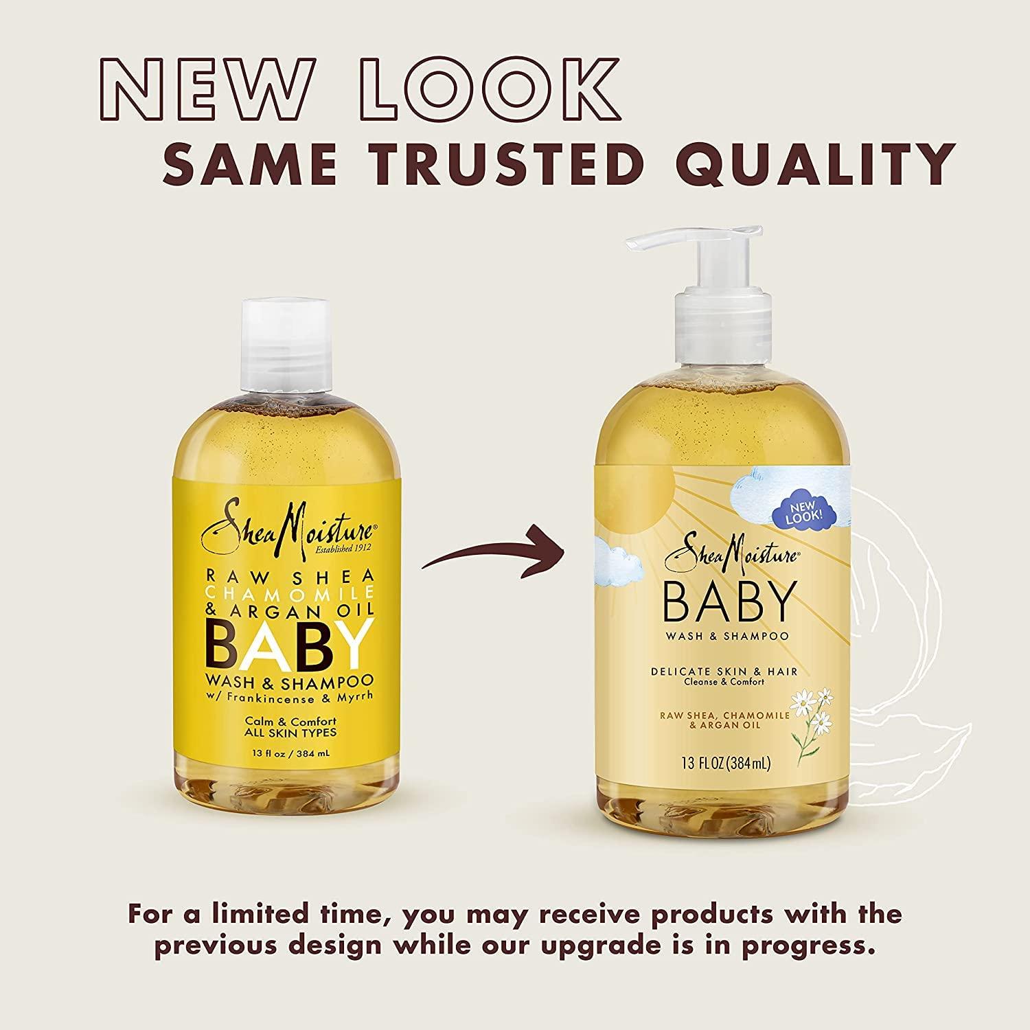 Jabón y Champú para Bebés SheaMoisture 385 ml Manzanilla y Argán