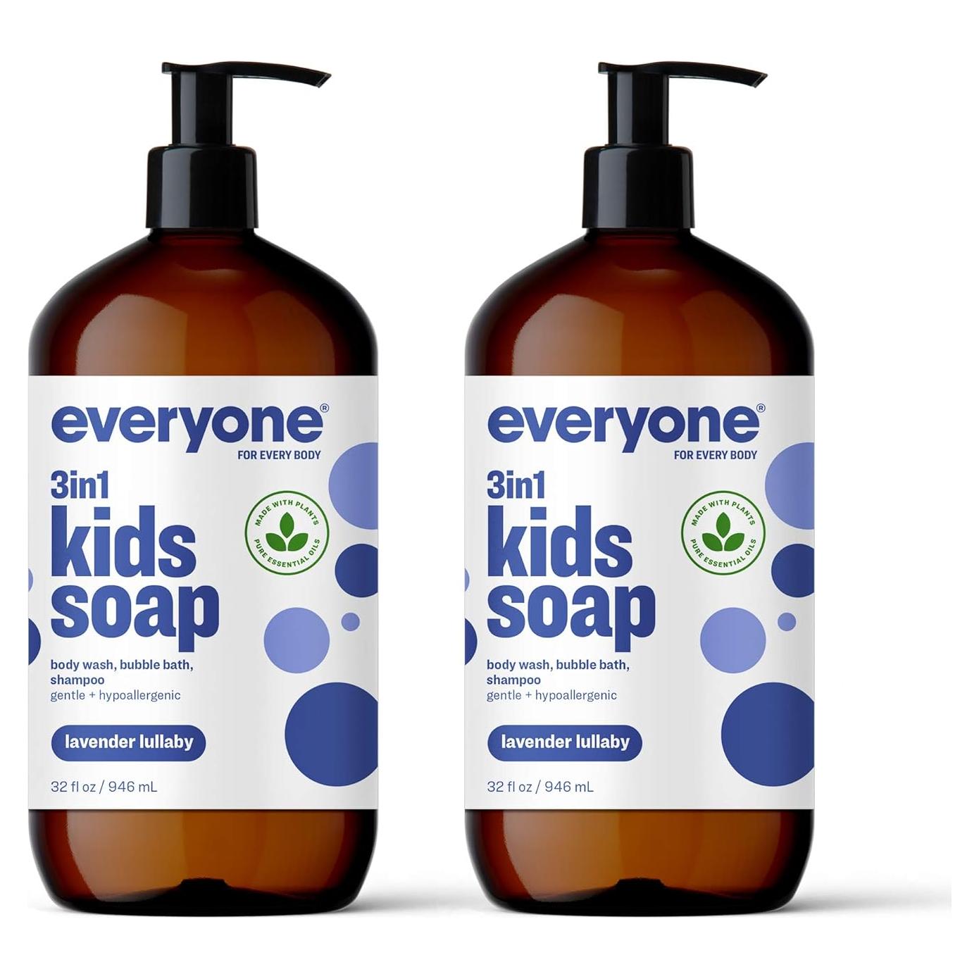 Jabón para Niños Everyone 3 en 1 2x32oz Lavanda Orgánico
