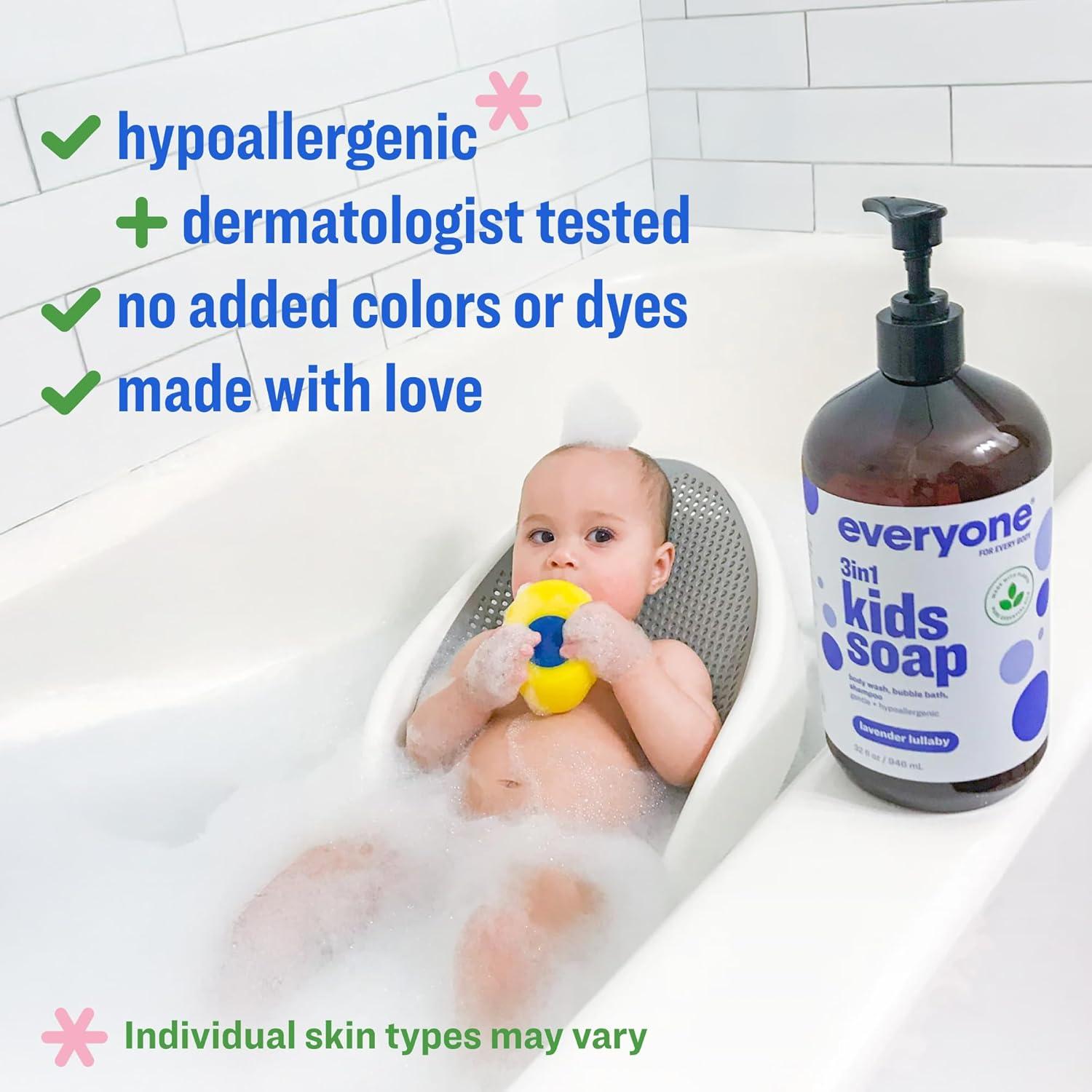 Jabón para Niños Everyone 3 en 1 2x32oz Lavanda Orgánico