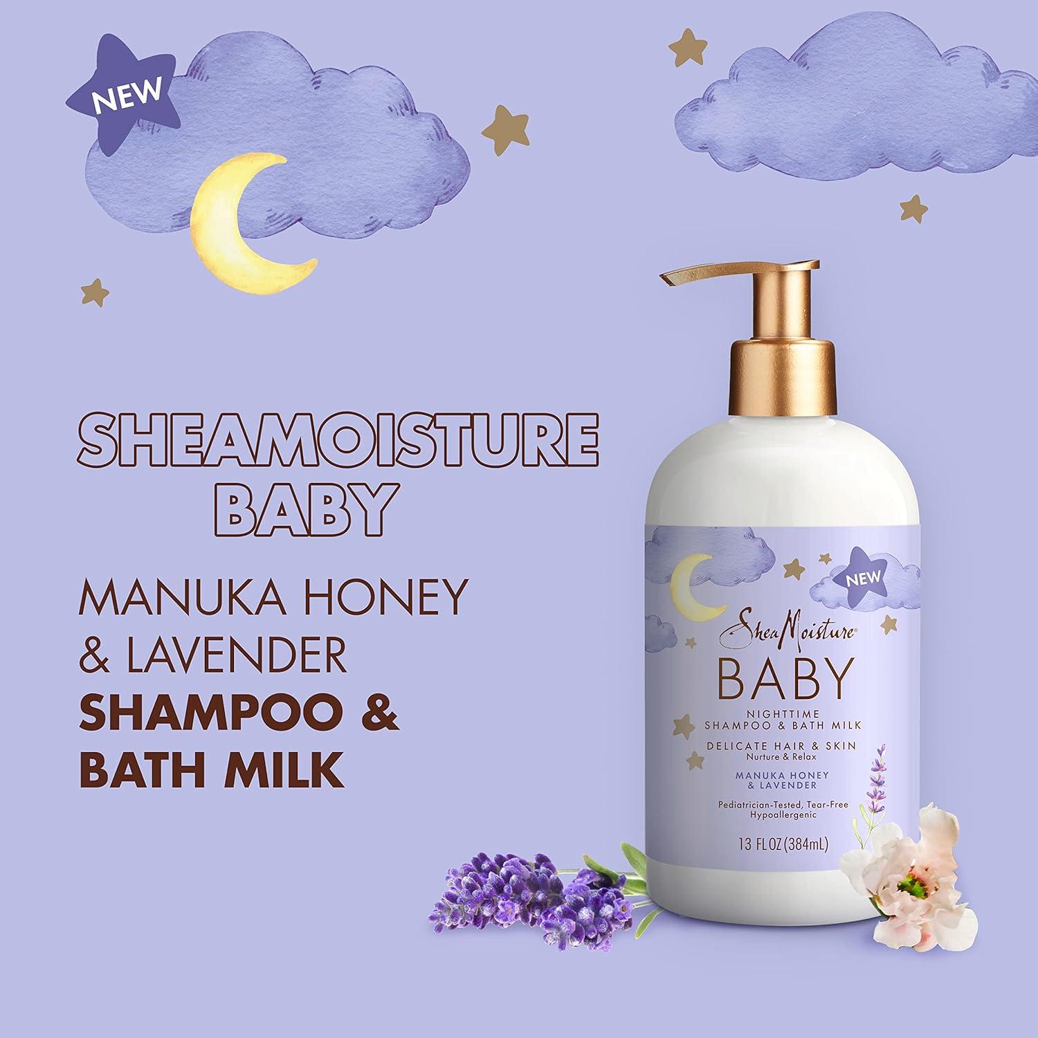 Champú y Leche de Baño SheaMoisture Bebés Miel de Manuka 368.5 g