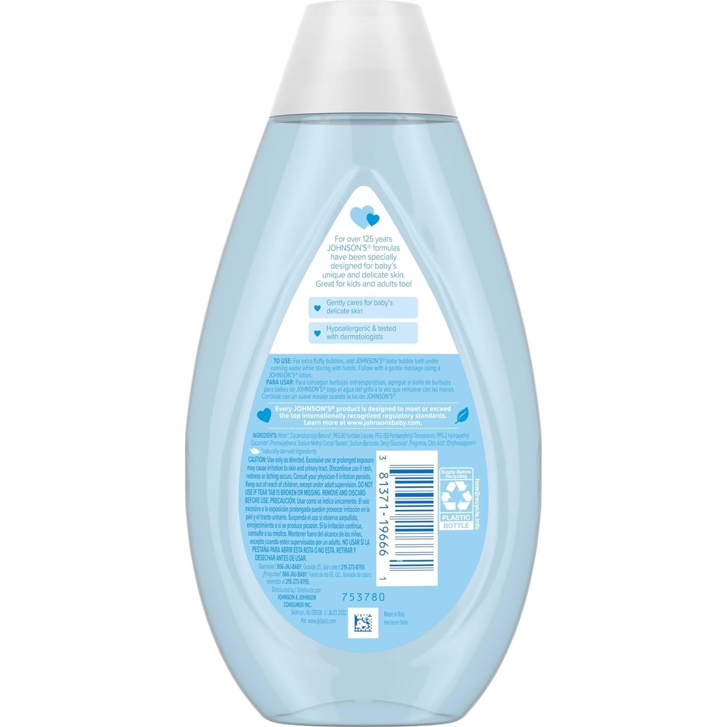 Baño de Burbujas Johnson's Baby 403.6 ml Hipoalergénico