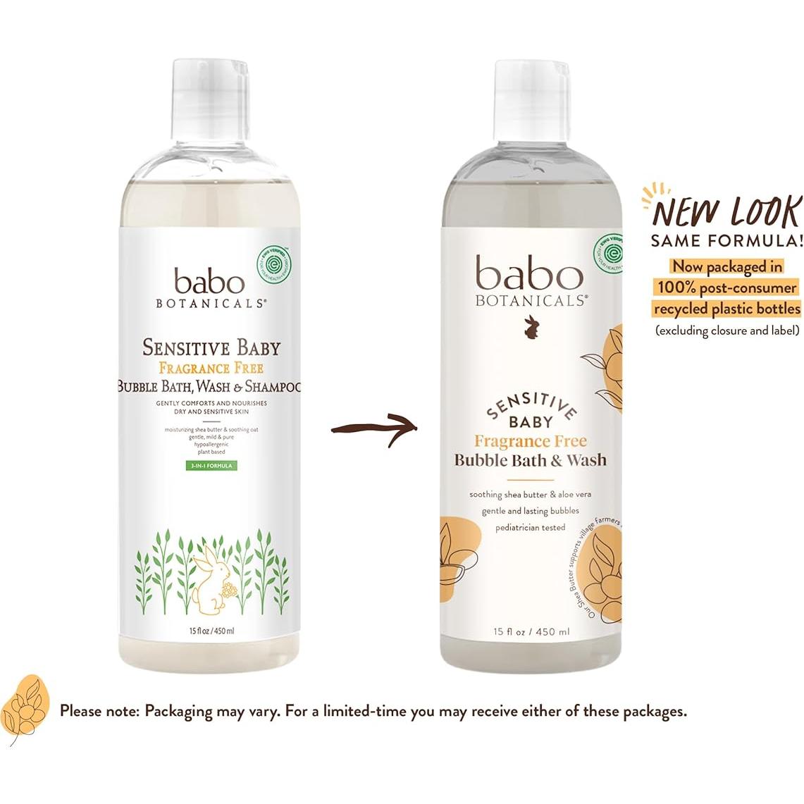 Baño de Burbujas y Lavado 2-en-1 Babo Botanicals 425g