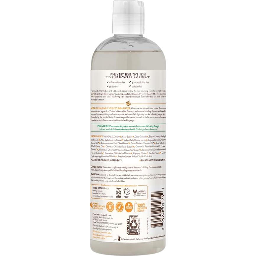 Baño de Burbujas y Lavado 2-en-1 Babo Botanicals 425g