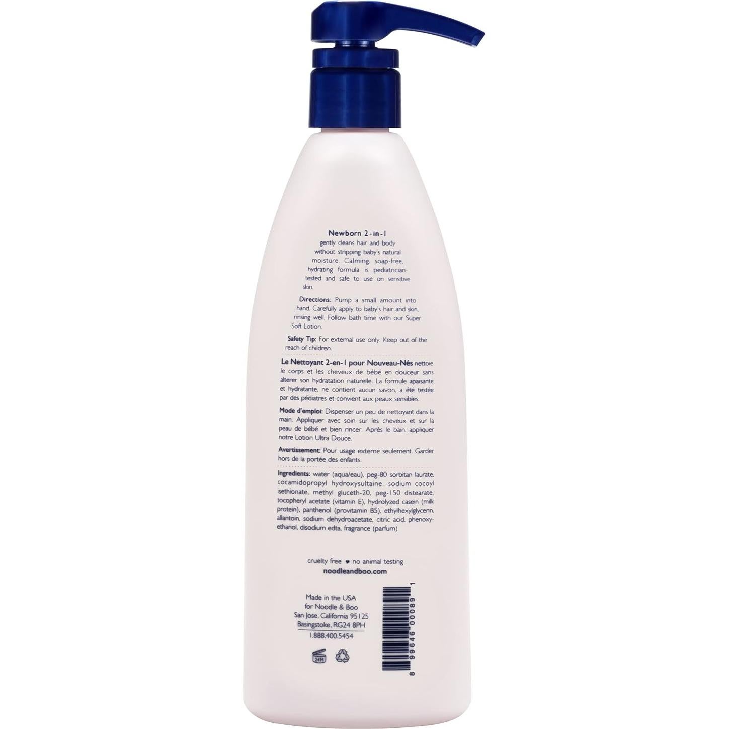 Champú y Gel de Baño Noodle & Boo 473 ml Hipoalergénico