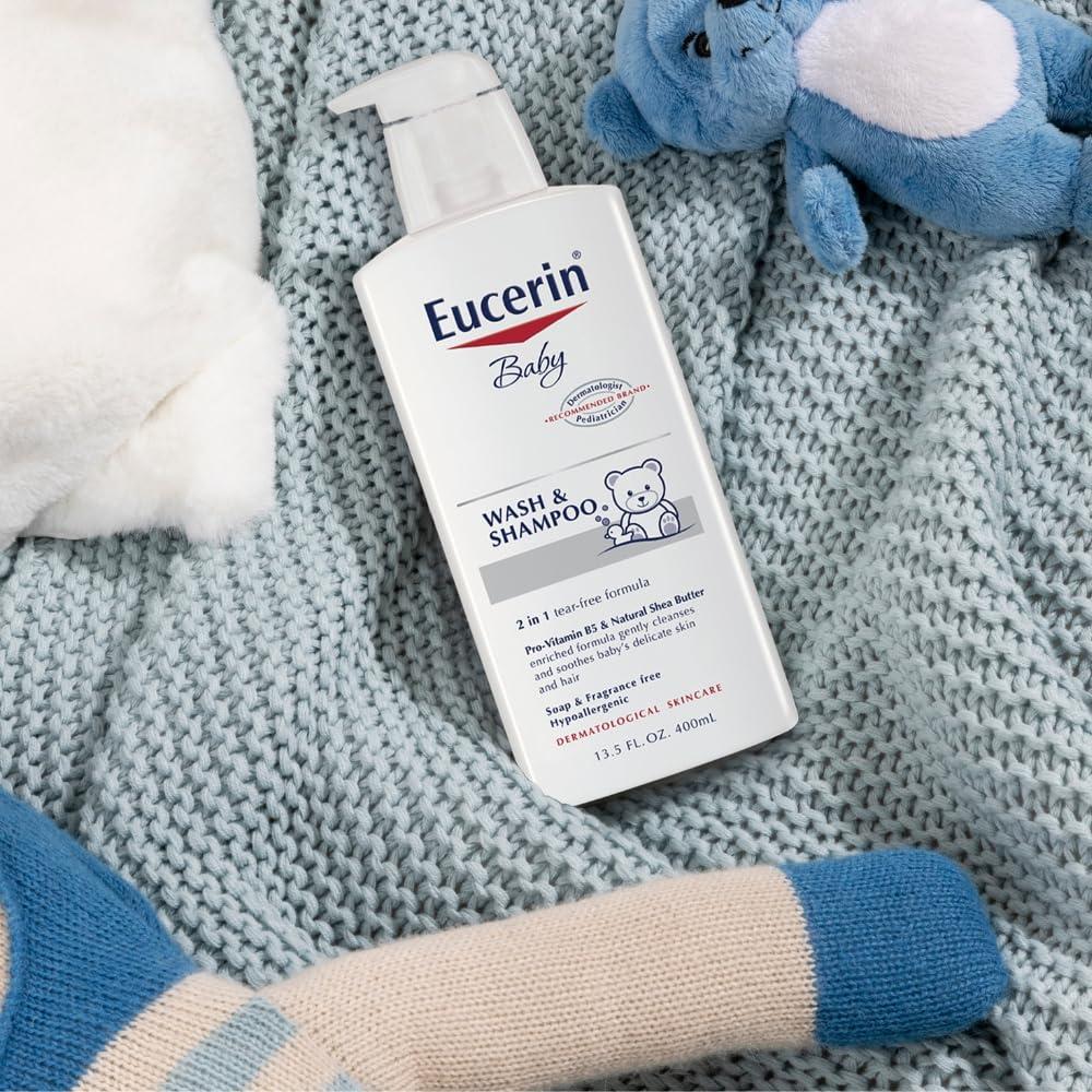 Eucerin Bebé Champú y Gel de Baño Sin Fragancia 400 ml