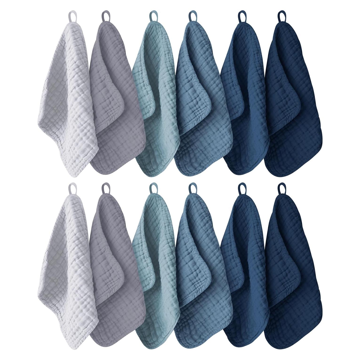 Toallitas de Muselina para Bebé Ease Cubs - 12 Unidades 30x30cm