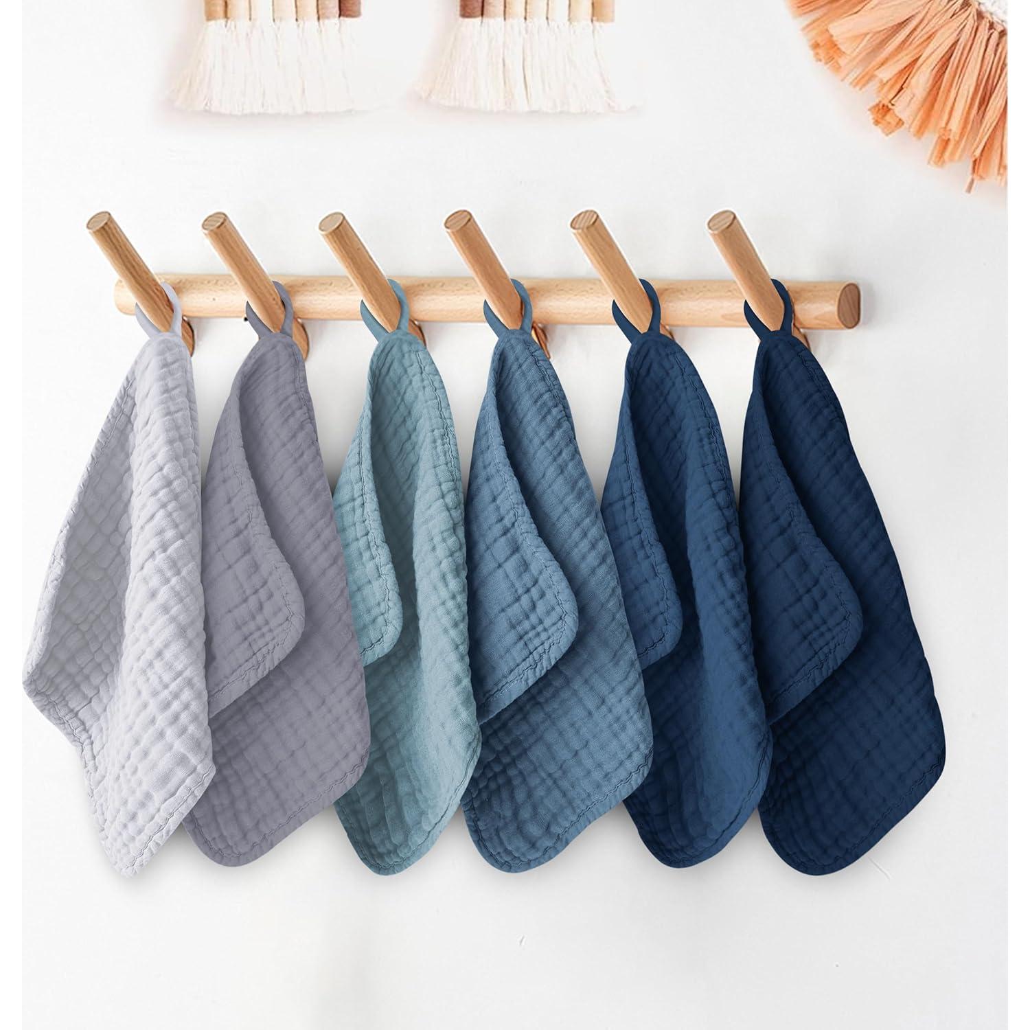 Toallitas de Muselina para Bebé Ease Cubs - 12 Unidades 30x30cm