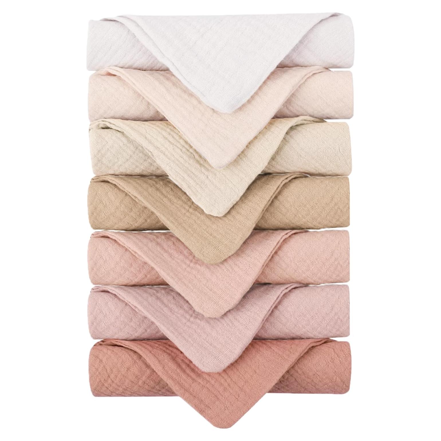 Toallas de Baño para Bebés Konssy 100% Algodón 28x28 cm 7 Piezas