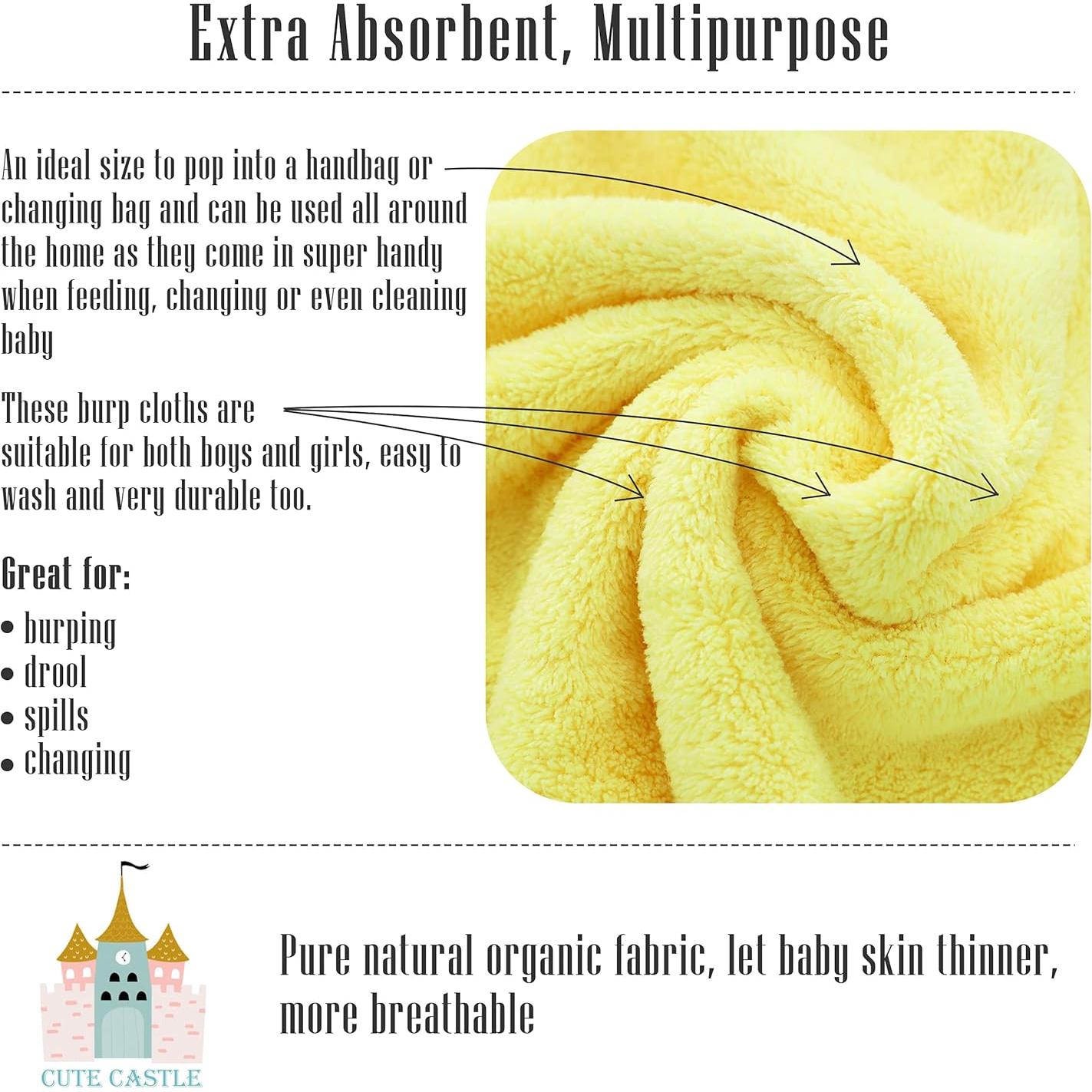 Toallitas de Baño Cute Castle 16 Piezas 23x23 cm Piel Sensible