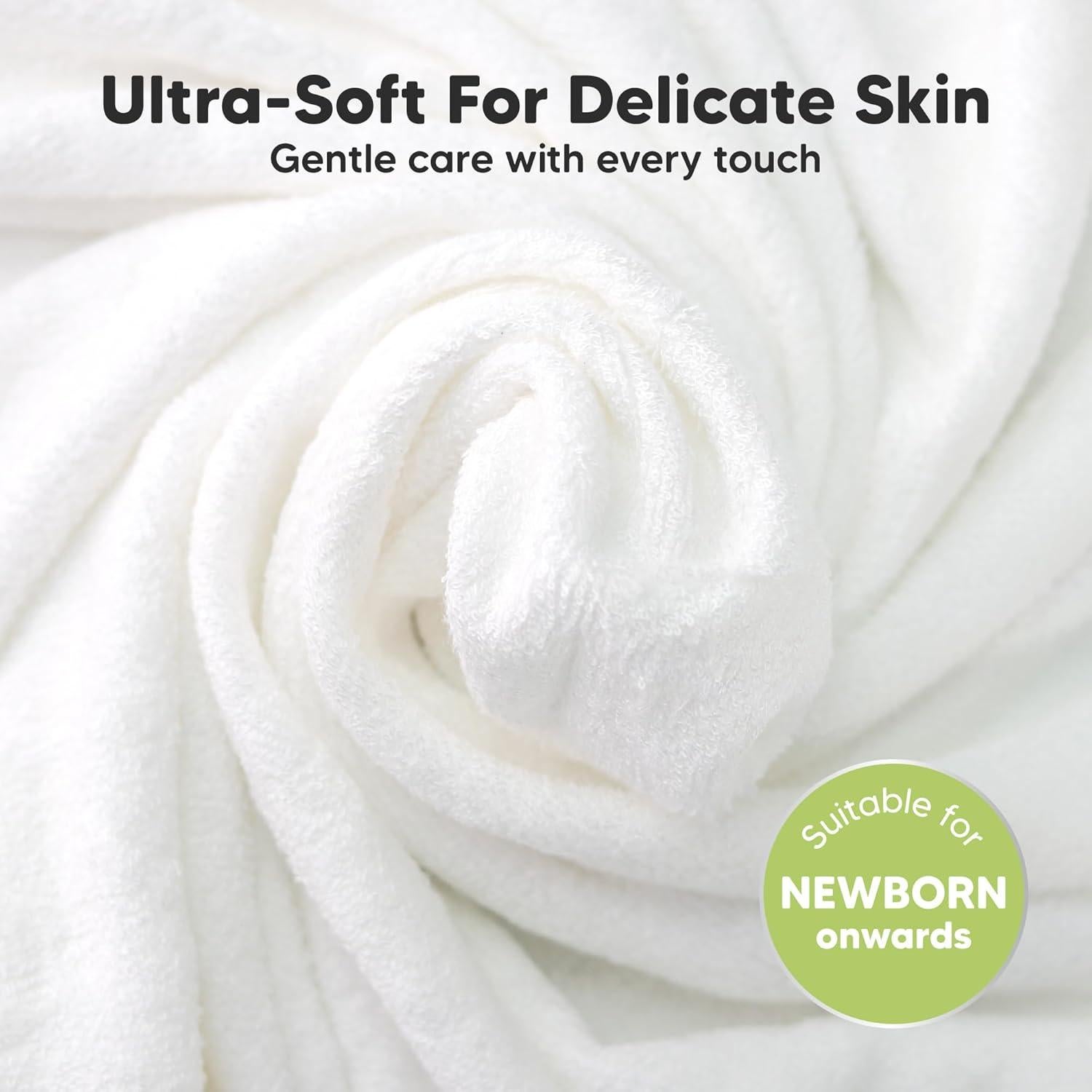 Paquete de 6 Paños de Lavado Cami KeaBabies - Algodón Orgánico y Bambú