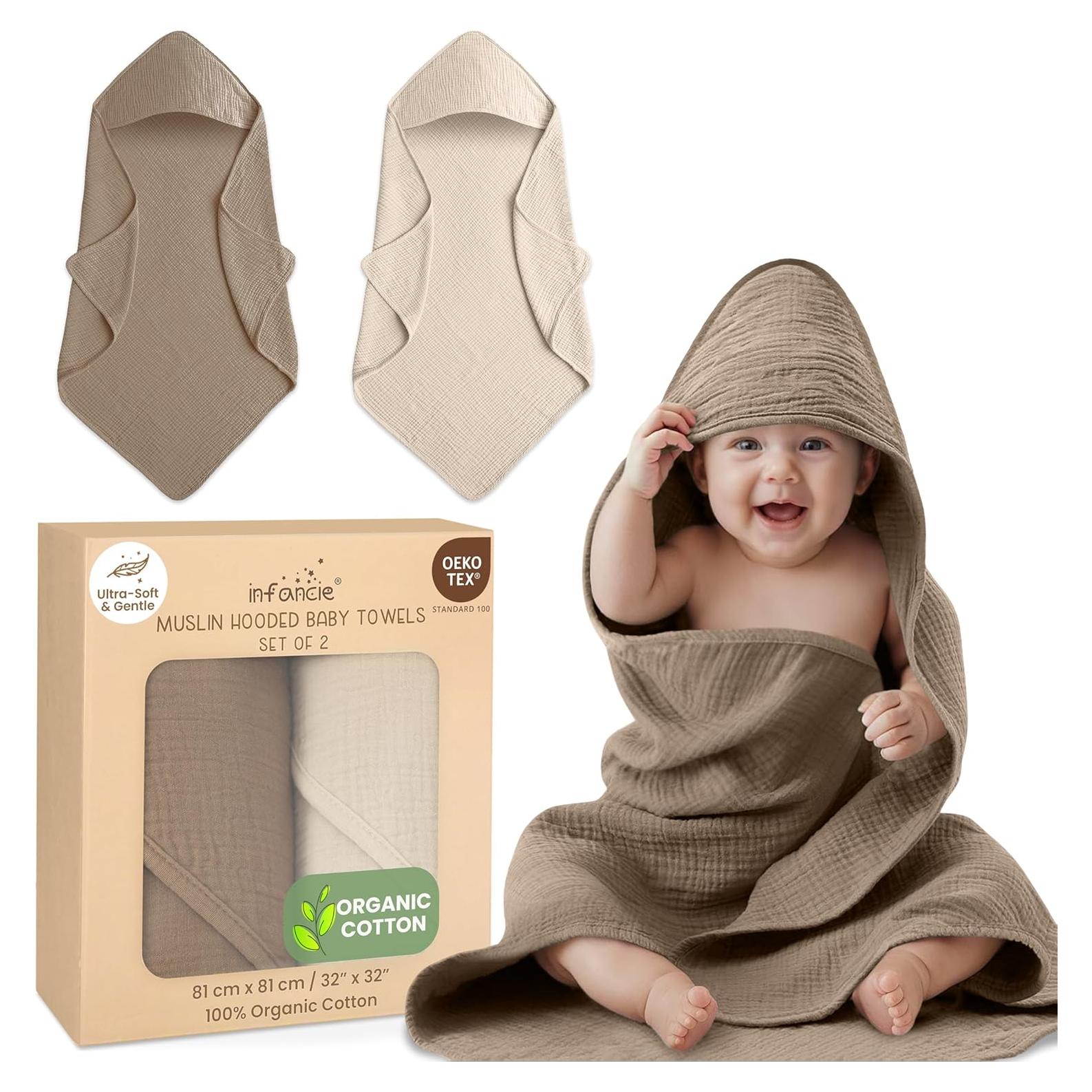 Toallas de baño con capucha Infancie 80.8x80.8 cm 2 unidades