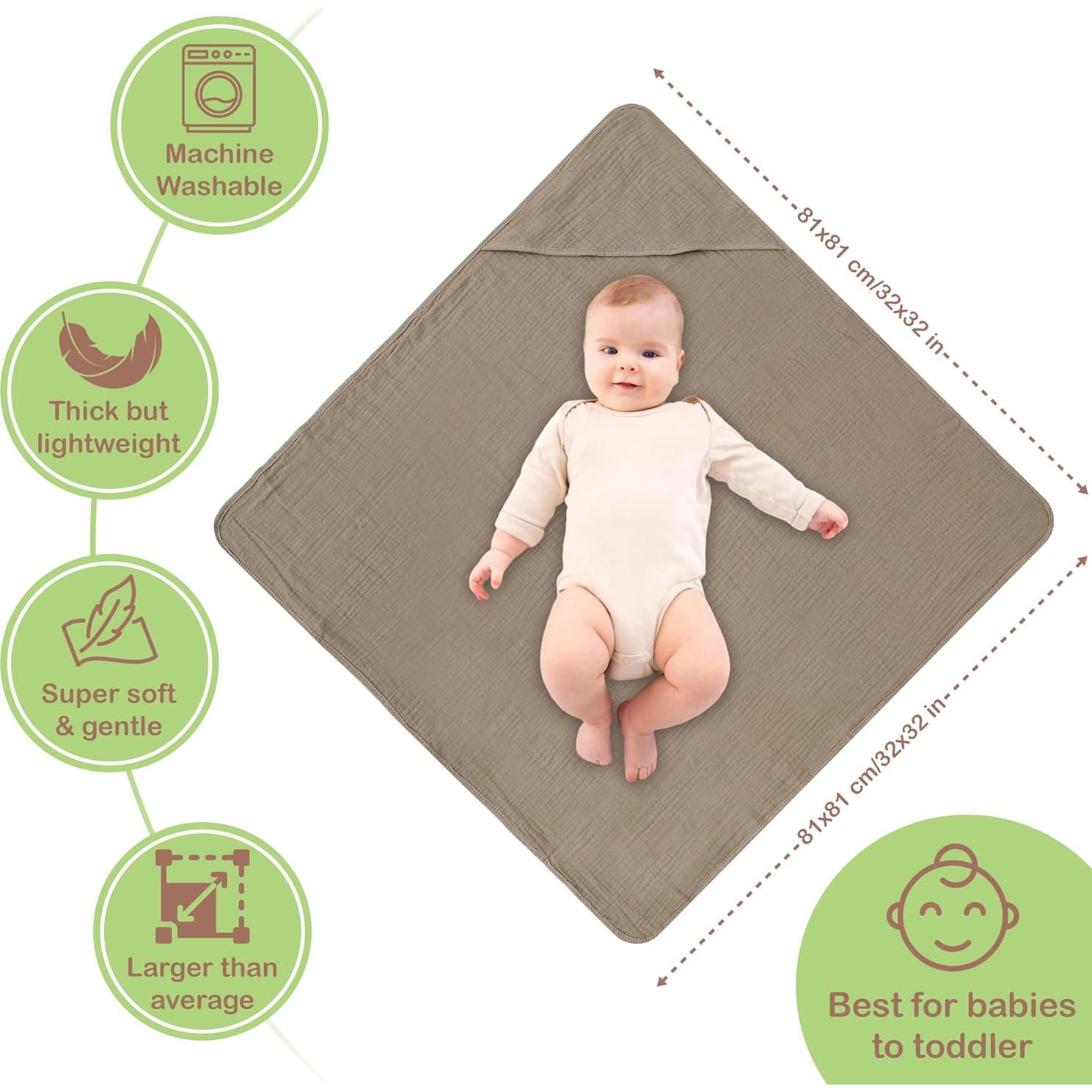 Toallas de baño con capucha Infancie 80.8x80.8 cm 2 unidades