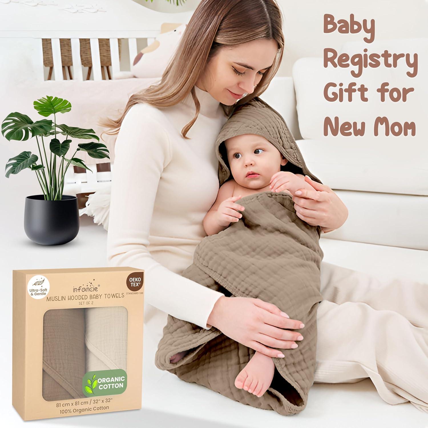 Toallas de baño con capucha Infancie 80.8x80.8 cm 2 unidades