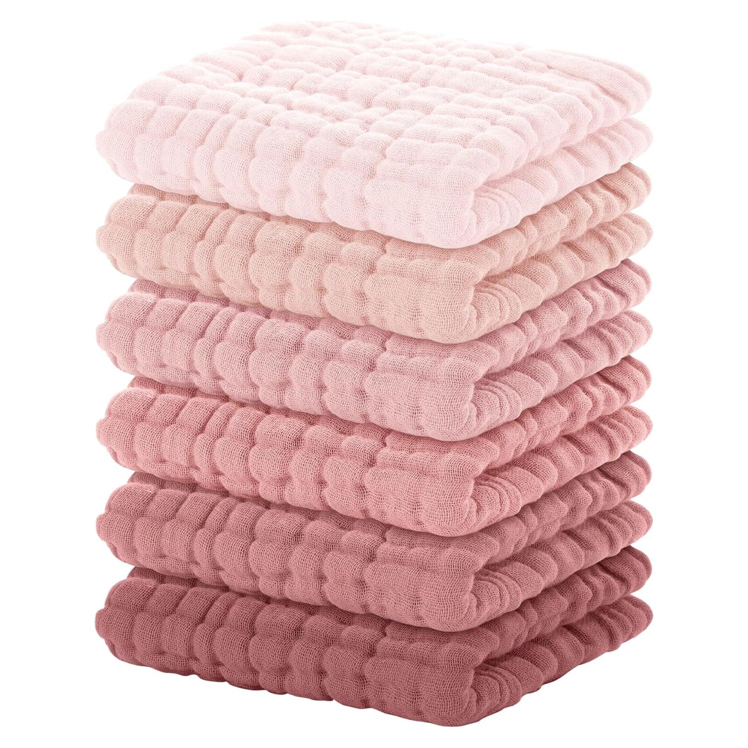 Toallitas de Muselina para Bebé Yoofoss 100% Algodón 6 Pzas 30x30cm