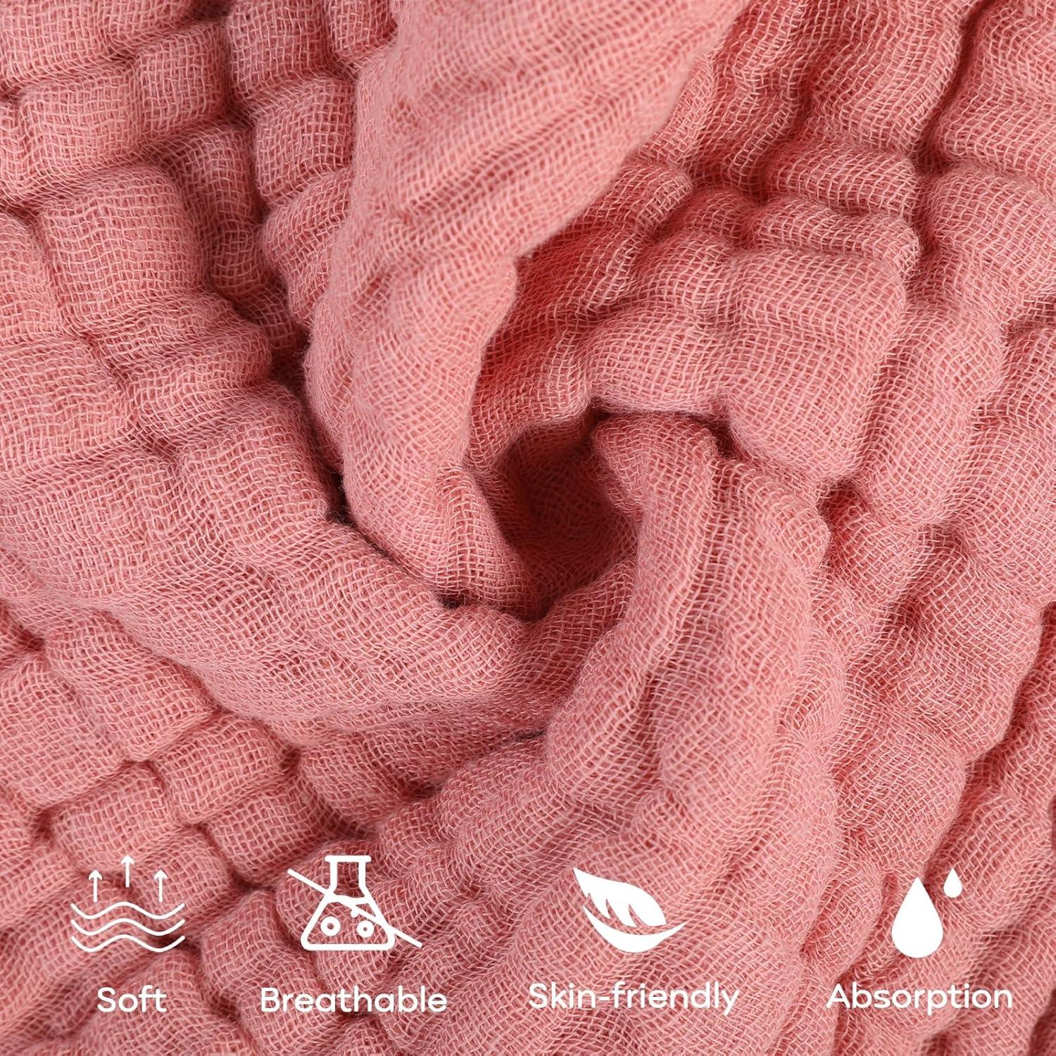 Toallitas de Muselina para Bebé Yoofoss 100% Algodón 6 Pzas 30x30cm