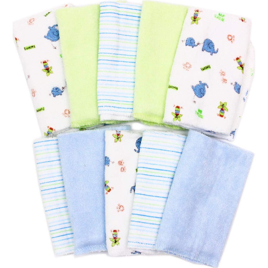 Juego de Toallitas Suaves Spasilk para Bebés 10 Piezas Elefantes