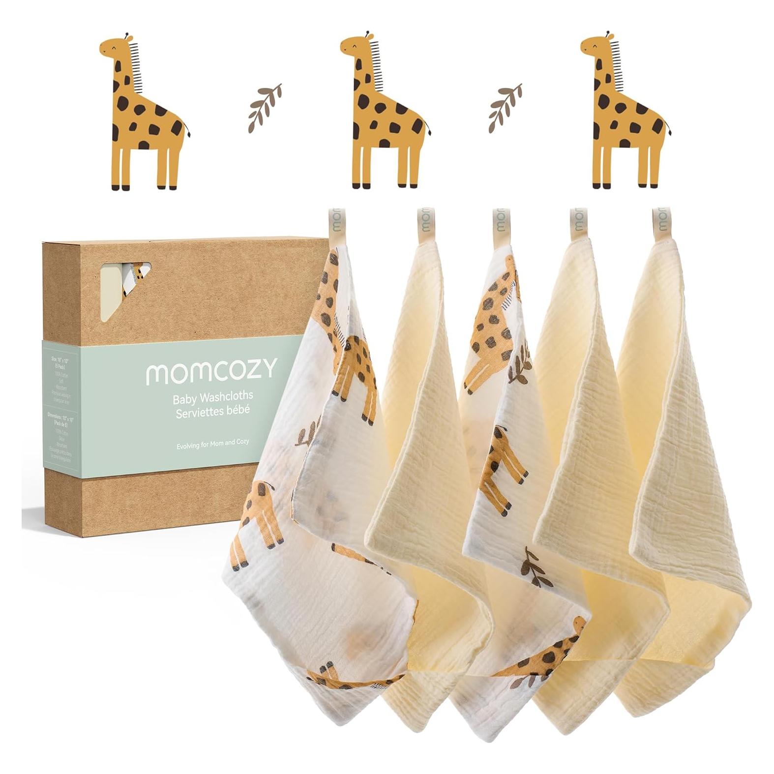 Paños de Baño Suaves Momcozy - 5 Unidades 25.4x25.4 cm