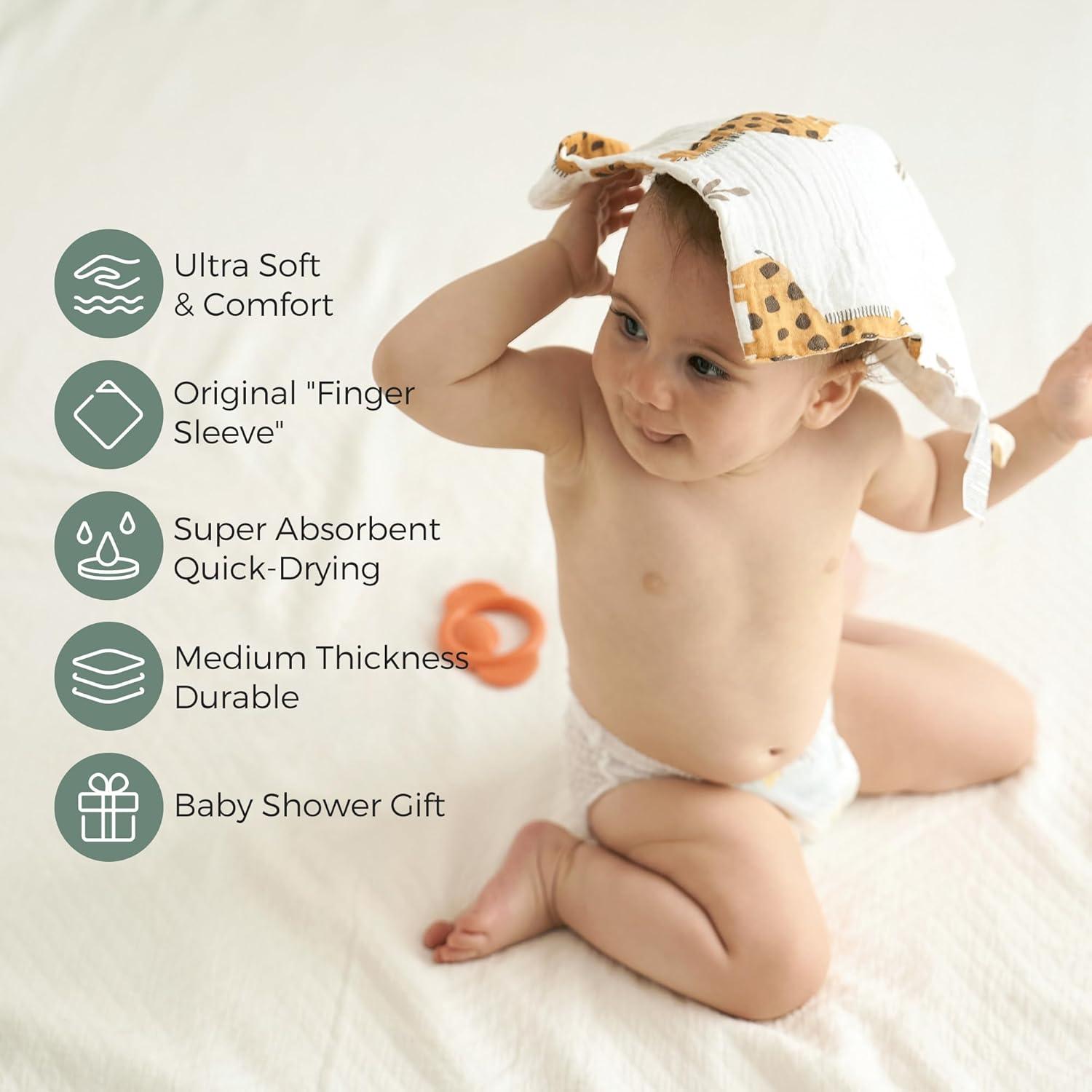 Paños de Baño Suaves Momcozy - 5 Unidades 25.4x25.4 cm