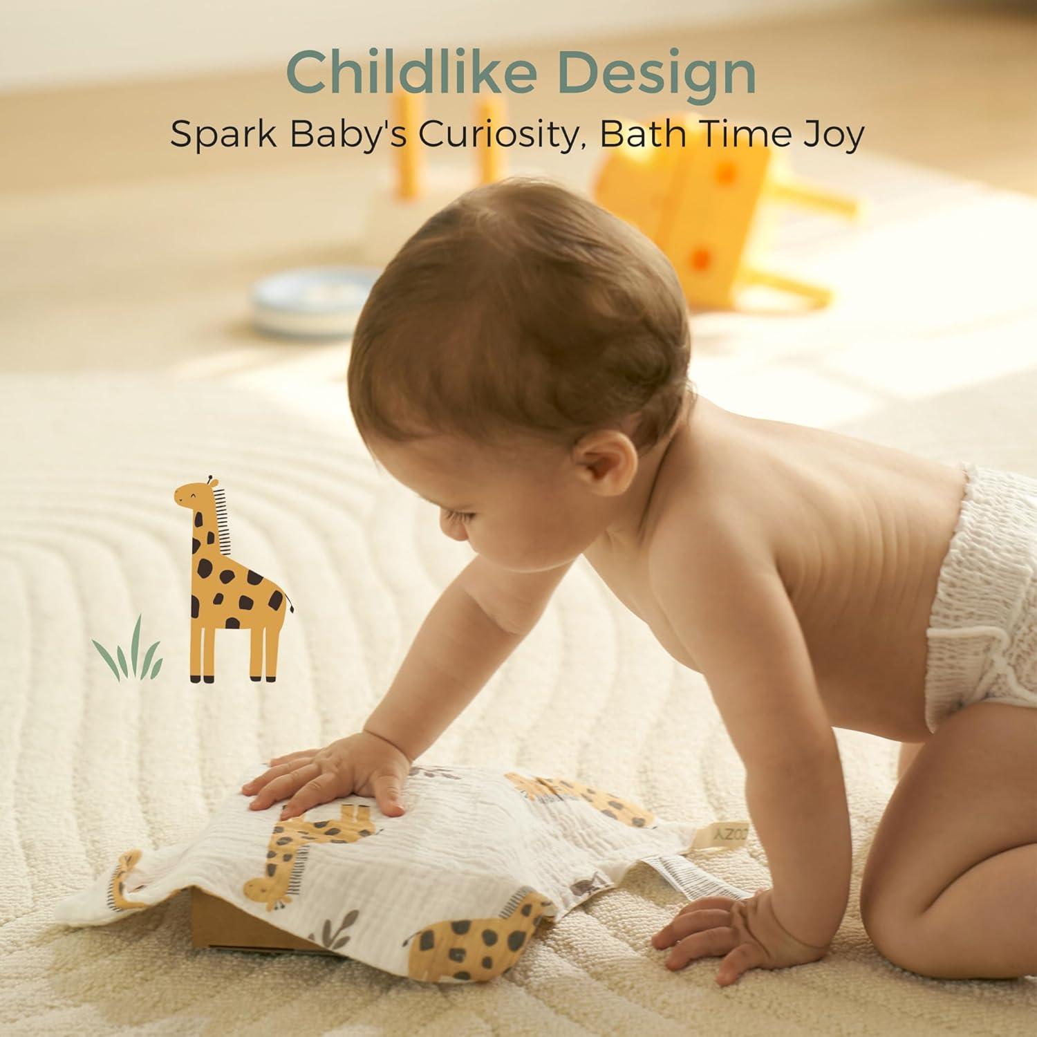 Paños de Baño Suaves Momcozy - 5 Unidades 25.4x25.4 cm